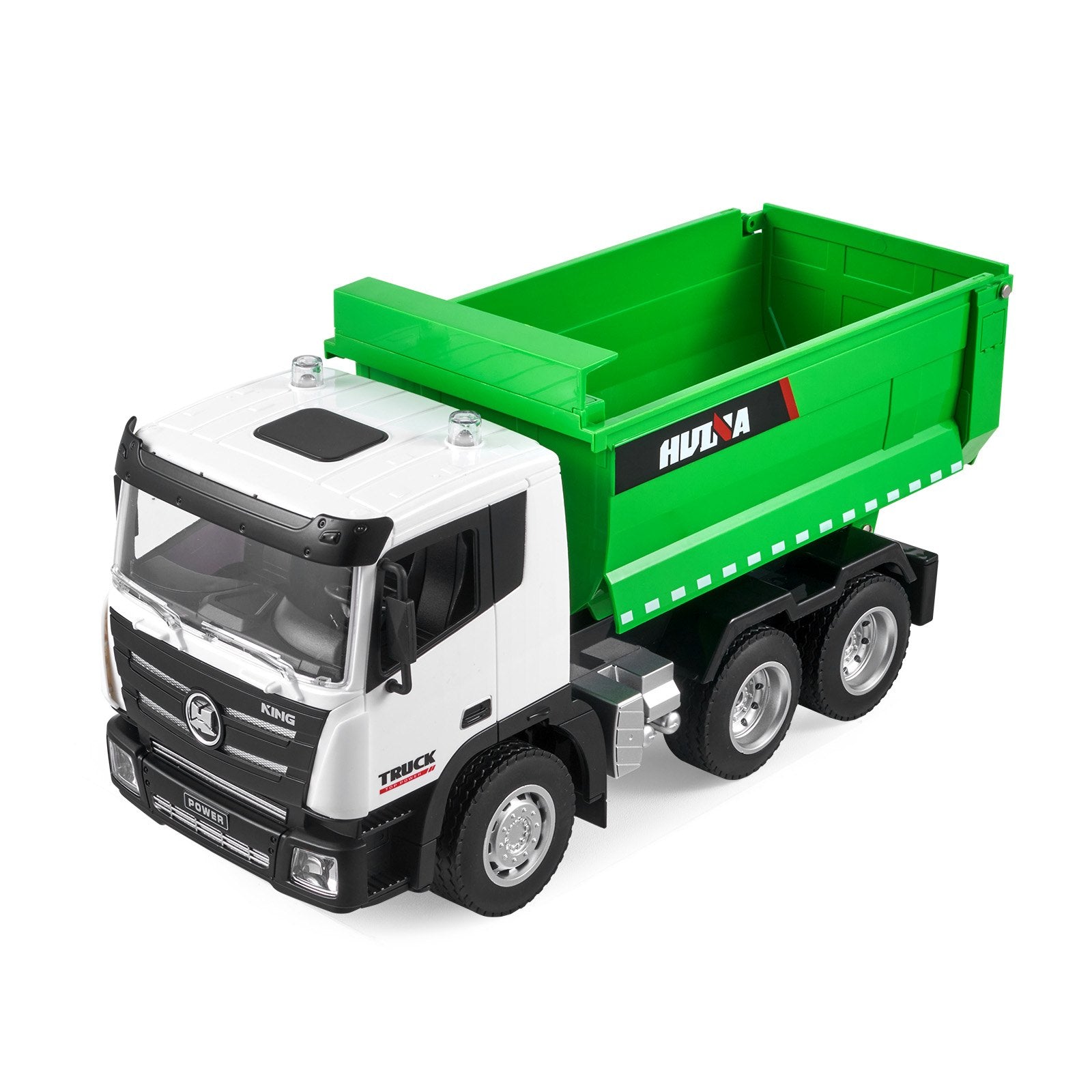 Remote Control 9-Channel Dump Truck Toy, 1:18 Scale RC Construction Vehicle with Lights & Rechargeable Batteries - Ideal Gift for Kids 6+, Boys & Girls, Enhances Imaginative Play, Supports Up to 6 lbs Load