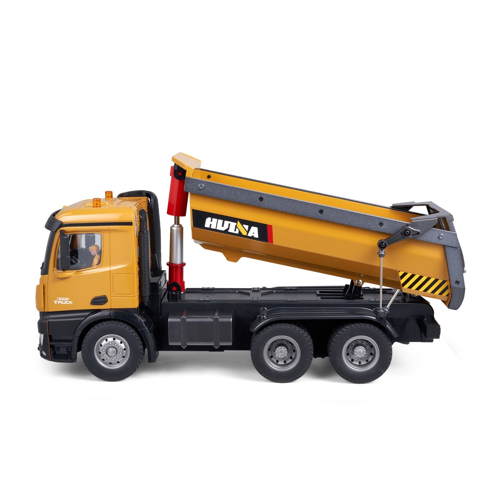 Remote Control 10-Channel RC Dump Truck Toy, 1:14 Scale Construction Vehicle with Lights, Rechargeable Batteries, Perfect Gift for Kids 6+