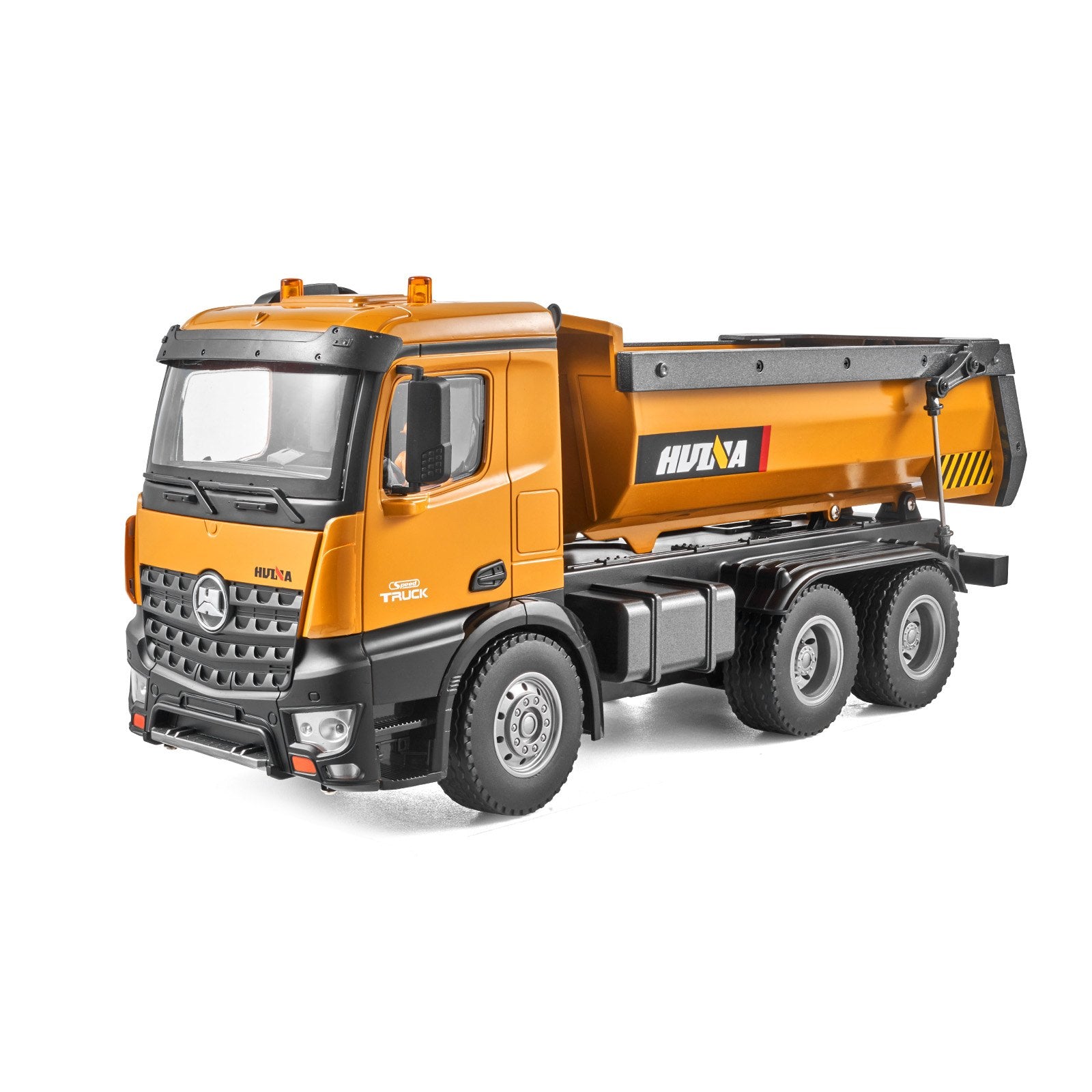 Remote Control 10-Channel RC Dump Truck Toy, 1:14 Scale Construction Vehicle with Lights, Rechargeable Batteries, Perfect Gift for Kids 6+