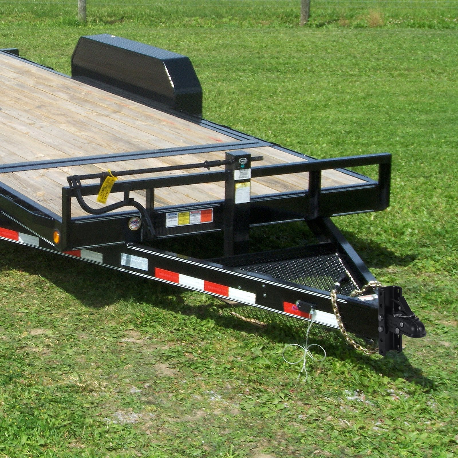 Heavy Duty Adjustable Trailer Coupler Kit, 2-5/16" Ball, 15,000 lbs Capacity, 5-Position Mount for Camper, Truck, SUV, Durable Black Coating