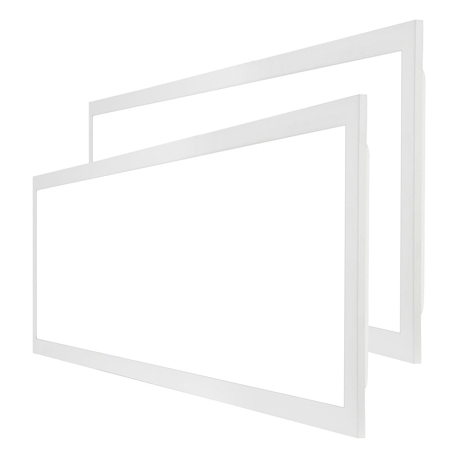 2-Pack 1x4 FT Ultra-Thin LED Flat Panel Light, 6600LM 55W, Adjustable 3500K-5000K, Flicker-Free for Home, Office, Classroom