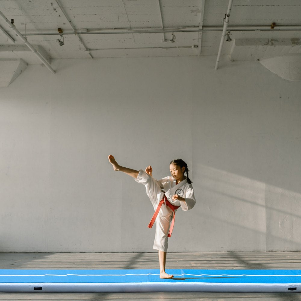 16Ft Air Track Inflatable Airtrack Tumbling Gymnastics Mat Home Gym Kid Training