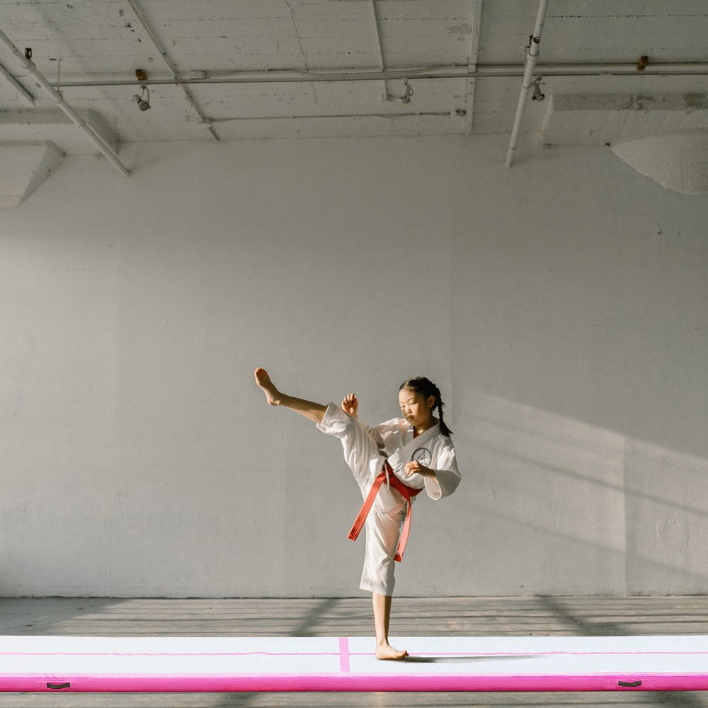 20FT Air Track Inflatable Airtrack Tumbling Gymnastics Floor Mat Training Home