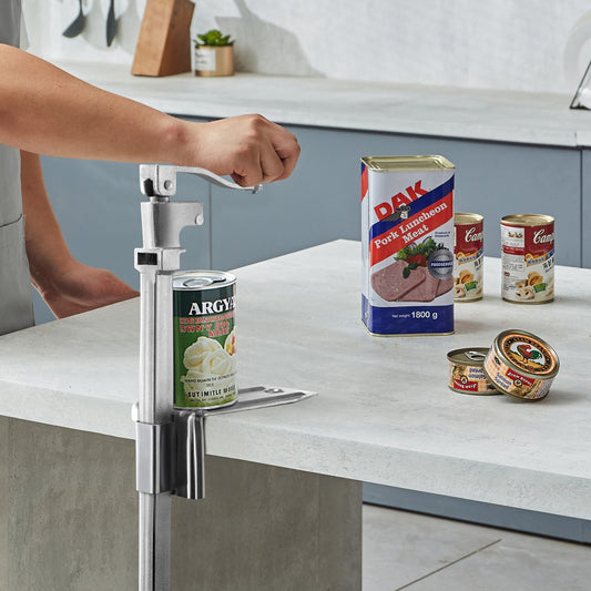 Heavy-Duty Commercial Can Opener, Adjustable Manual Tabletop Opener with Stainless Steel Blade for Large Cans Up to 11.8" - Ideal for Restaurants & Food Stores