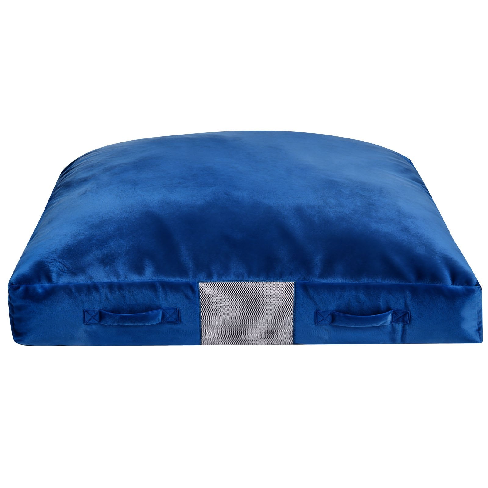 Large Kids Crash Pad 5x5 ft - Sensory Foam Blocks, Washable Pillow Mat, Soft Landing Zone for Play, Jumping, Relaxing - Blue Velvet