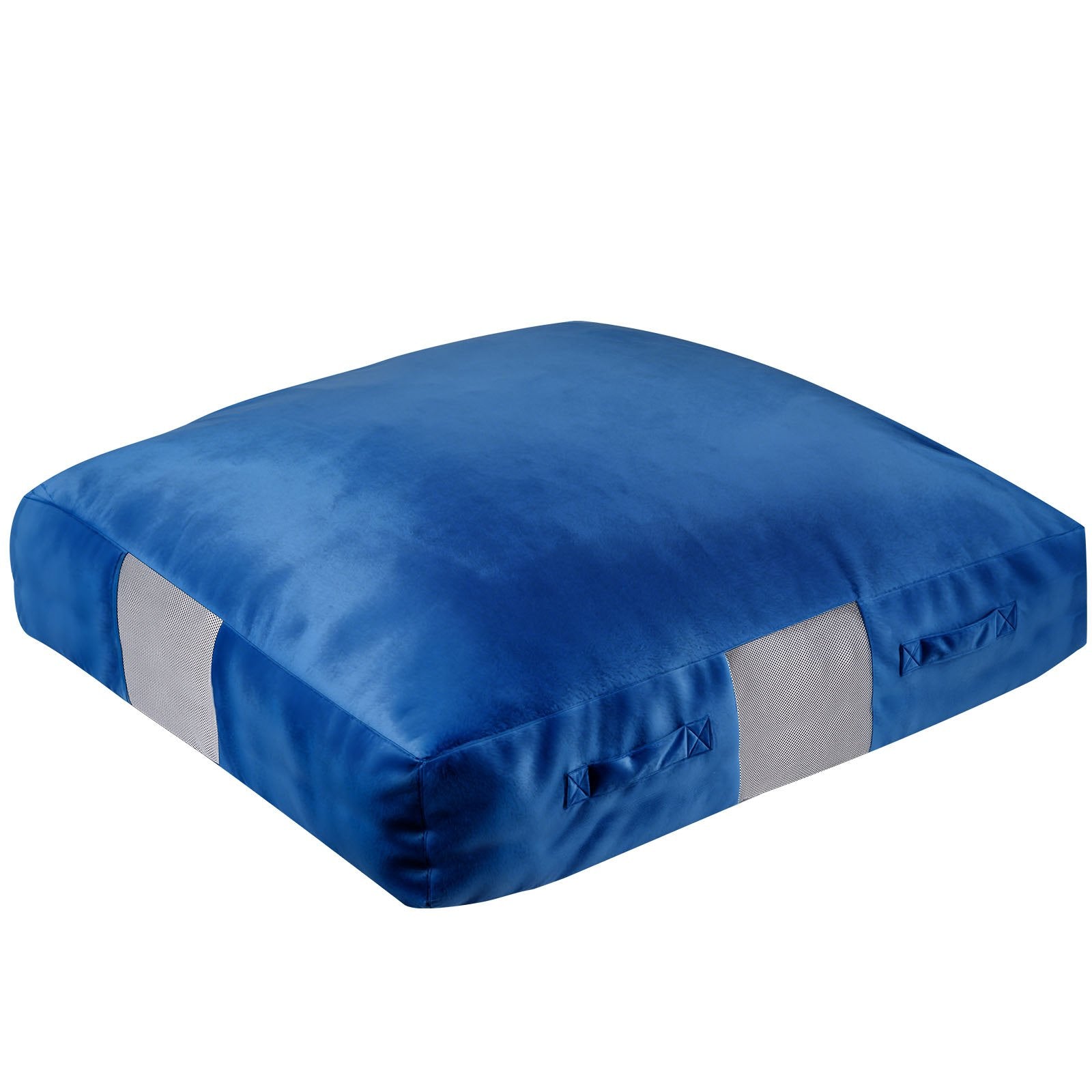 Large Kids Crash Pad 5x5 ft - Sensory Foam Blocks, Washable Pillow Mat, Soft Landing Zone for Play, Jumping, Relaxing - Blue Velvet