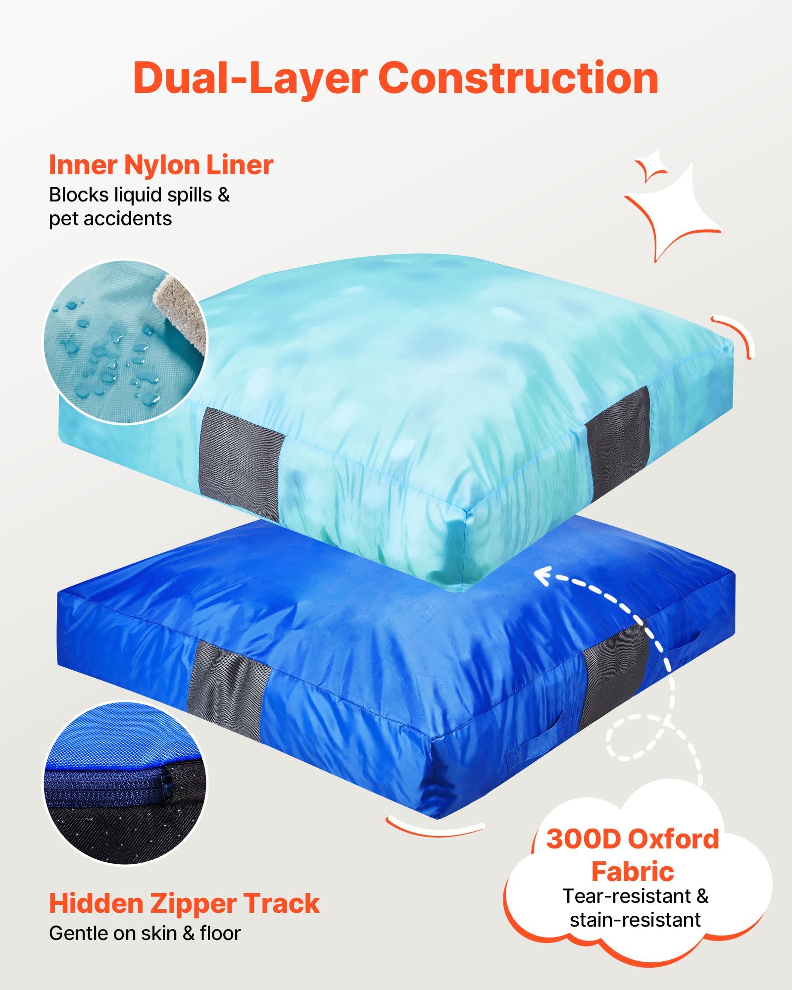 Large 5x5 ft Sensory Crash Pad for Kids with Foam Blocks, Washable Cover - Ideal for Jumping, Relaxing, Play in Sensory Rooms