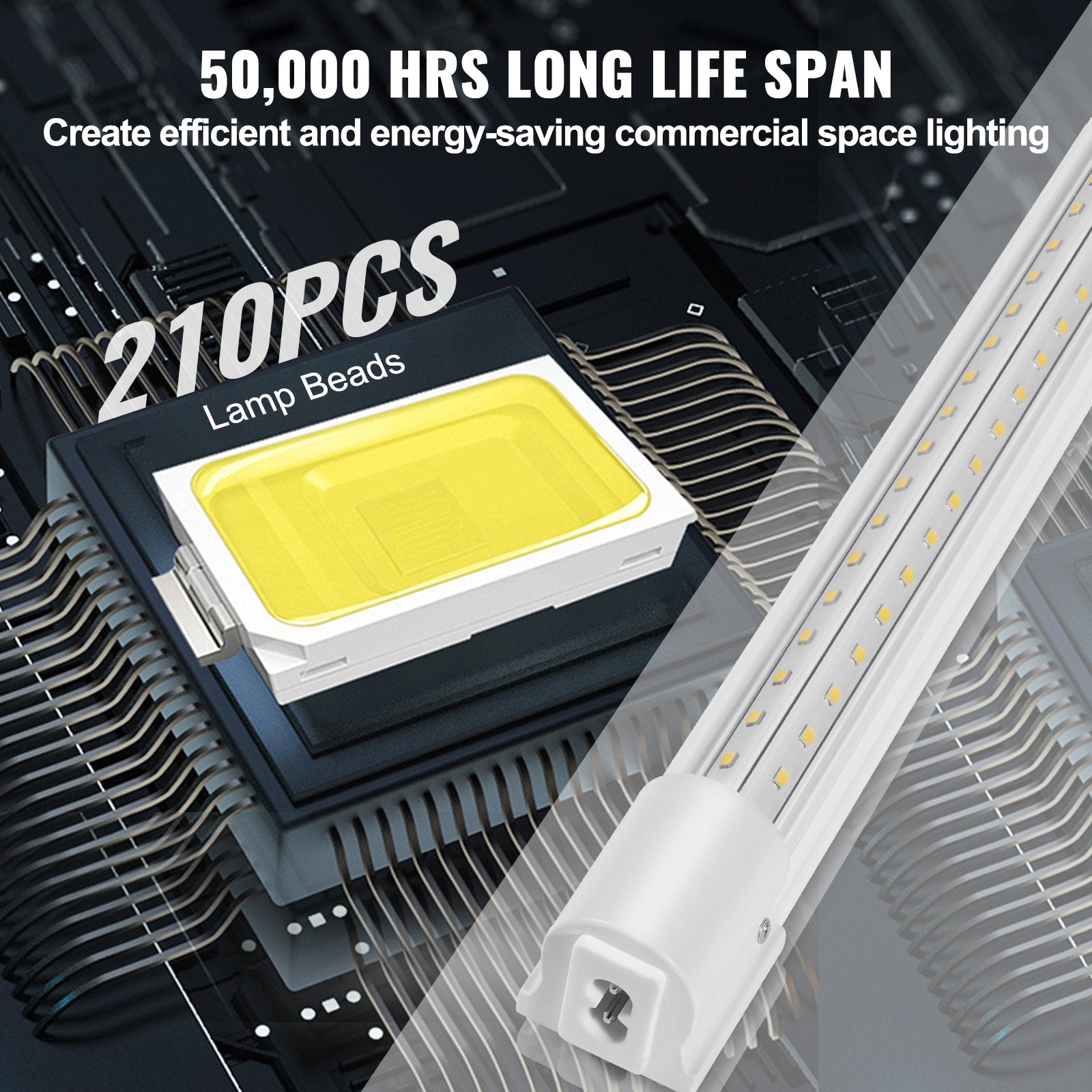 10-Pack 4FT LED Shop Lights, 40W, 5000 LM, Linkable Fixtures with Switch, Ideal for Garage, Workshop, Warehouse, and Office Lighting
