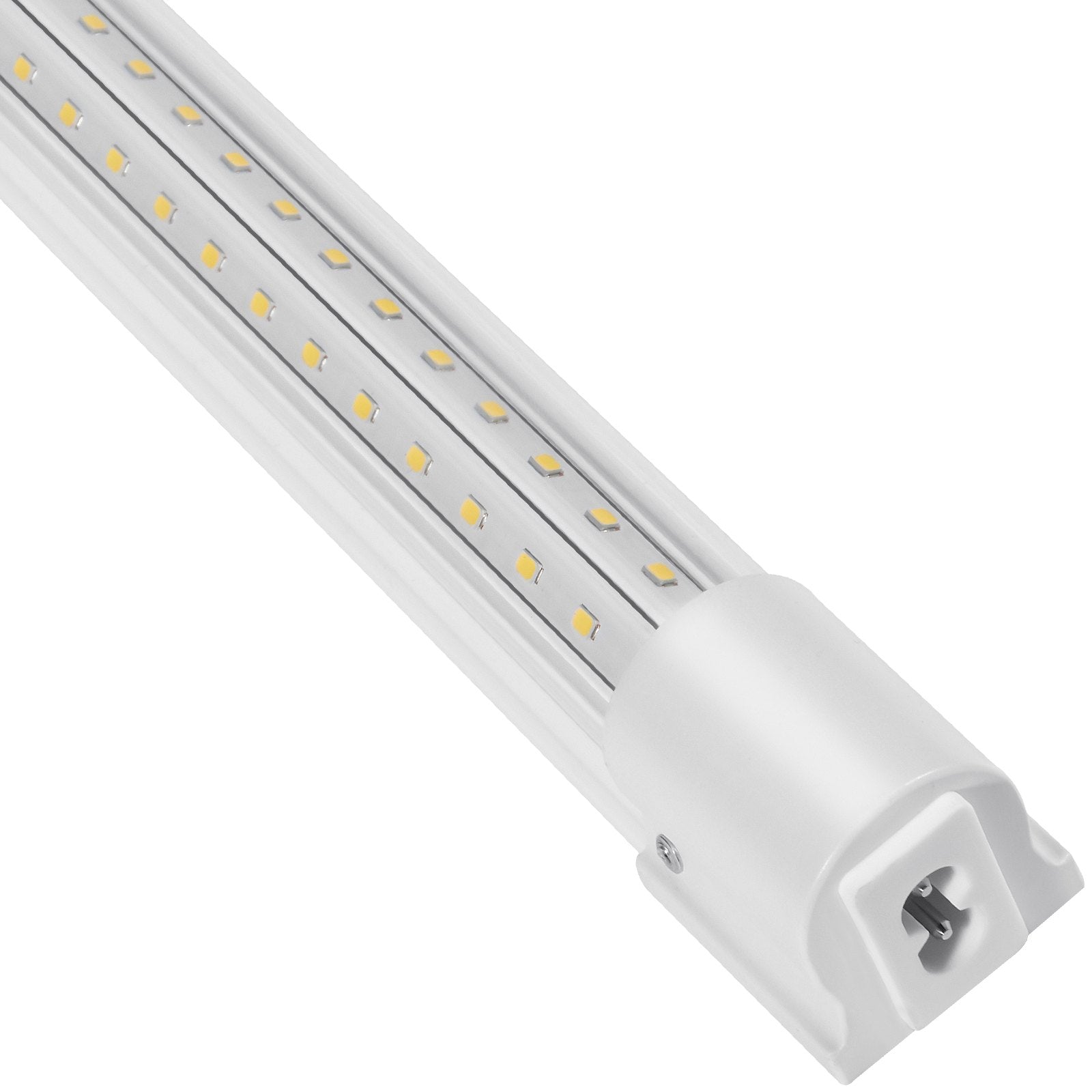 8FT LED Shop Light 10-Pack, 80W Linkable Fixture, 10000LM Ceiling Light with Adjustable Brightness and Mounting Accessories for Garage, Workshop, Warehouse, Home, Office