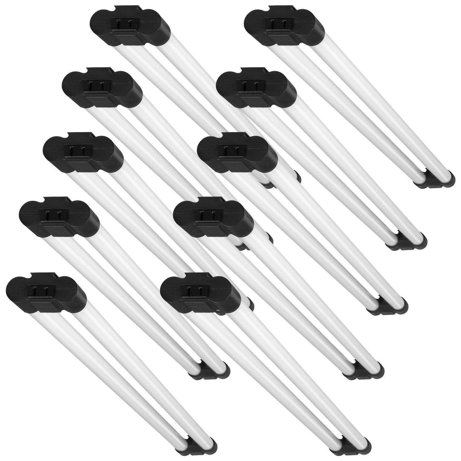 10 Pack 4FT LED Shop Lights, 40W, 4500LM, Linkable Ceiling Fixtures with ON/OFF Switch for Garage, Workshop, Office, Easy Install, High Brightness