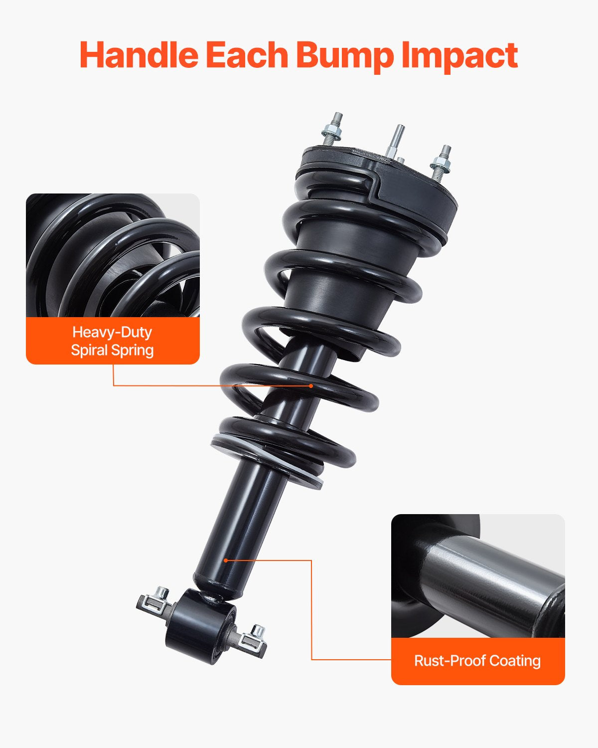 Front Air Shock Absorber Strut Pair for Cadillac, GMC, Chevrolet: Smooth Ride, Heavy-Duty Steel, Direct OEM Fitment Replacement 19300066 & More
