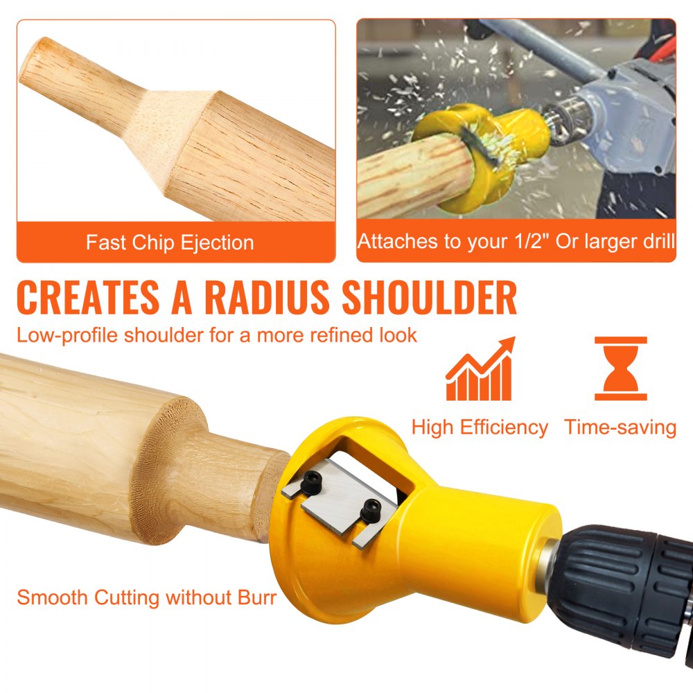 Versatile Log Furniture Tenon Cutter Kit with Multiple Sizes and Dual Blades for Home and Commercial Use