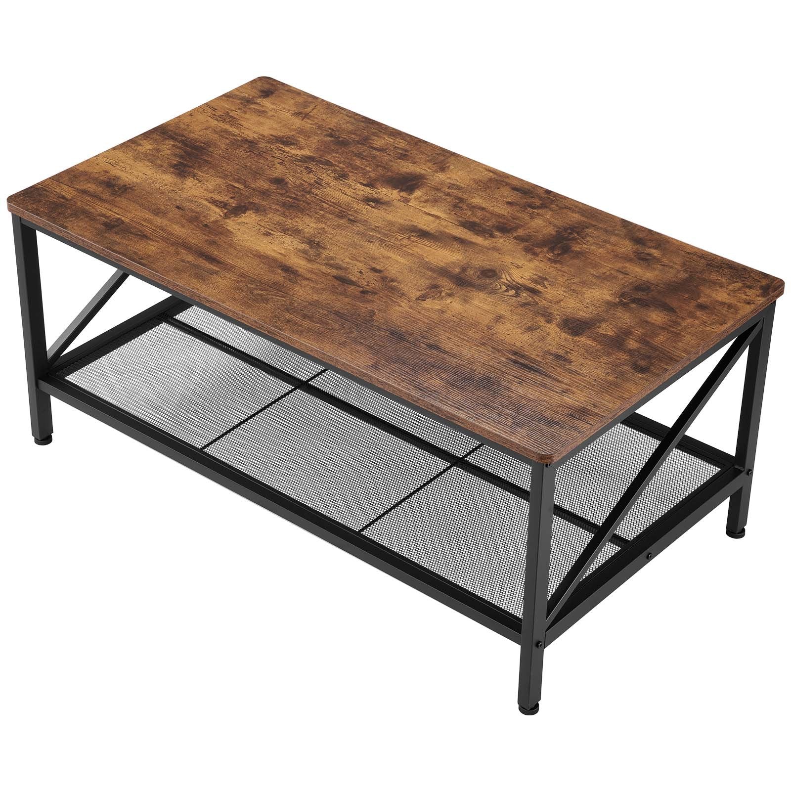 3-Piece Industrial Living Room Table Set with Metal Legs – Coffee Table & 2 Side Tables for Office, Apartment, Easy Assembly & Space Optimization