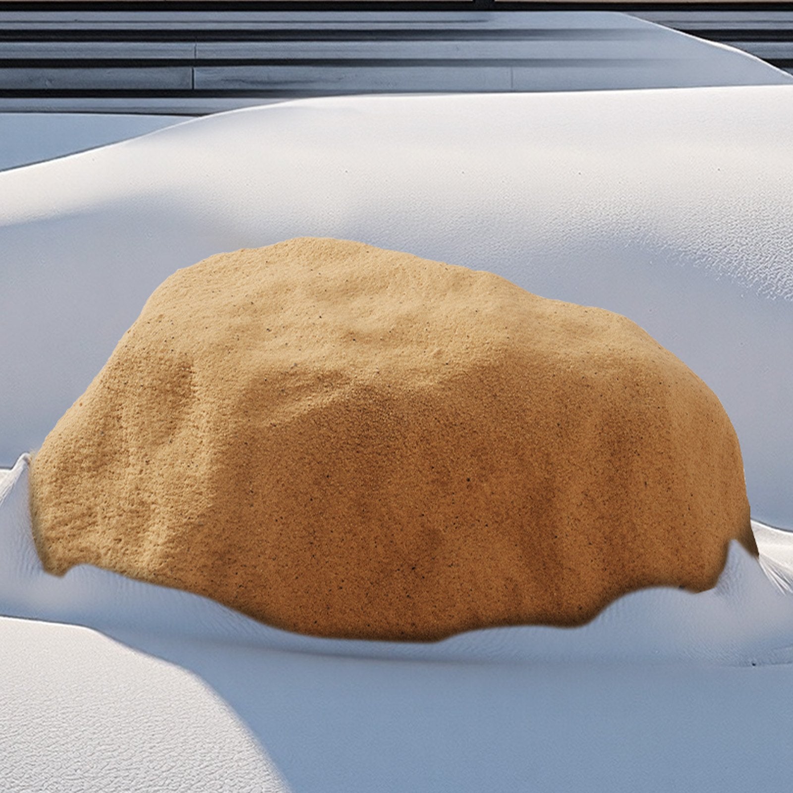 Faux Rock Cover for Outdoor Landscaping - Lightweight, Weather-Resistant Artificial Boulder with Realistic Texture, Small Sand Yellow Pump Cover