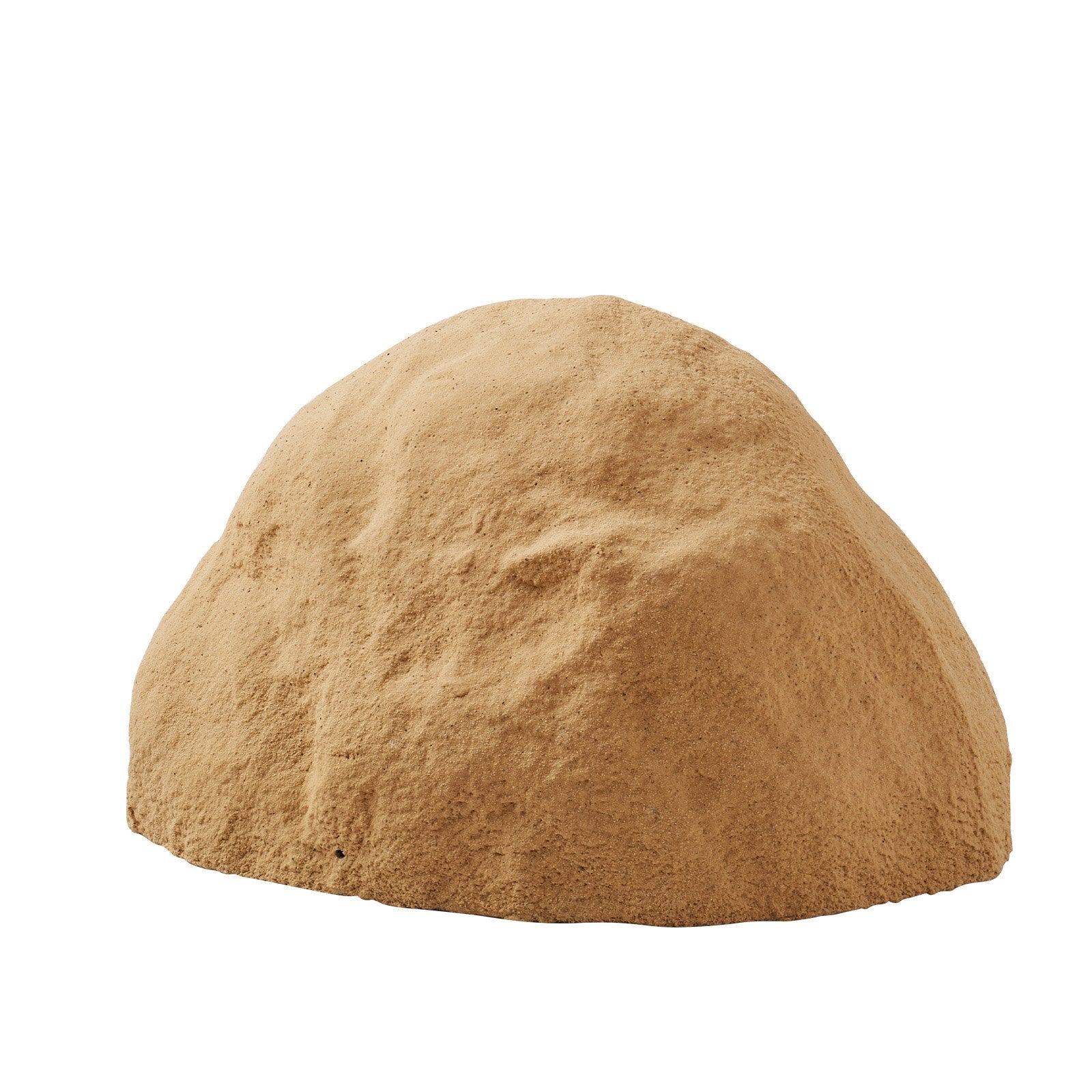 Medium Size Sandy Brown Faux Rock Cover - Realistic Texture, Weather-Resistant, Lightweight Artificial Boulder for Garden & Yard Landscaping Décor