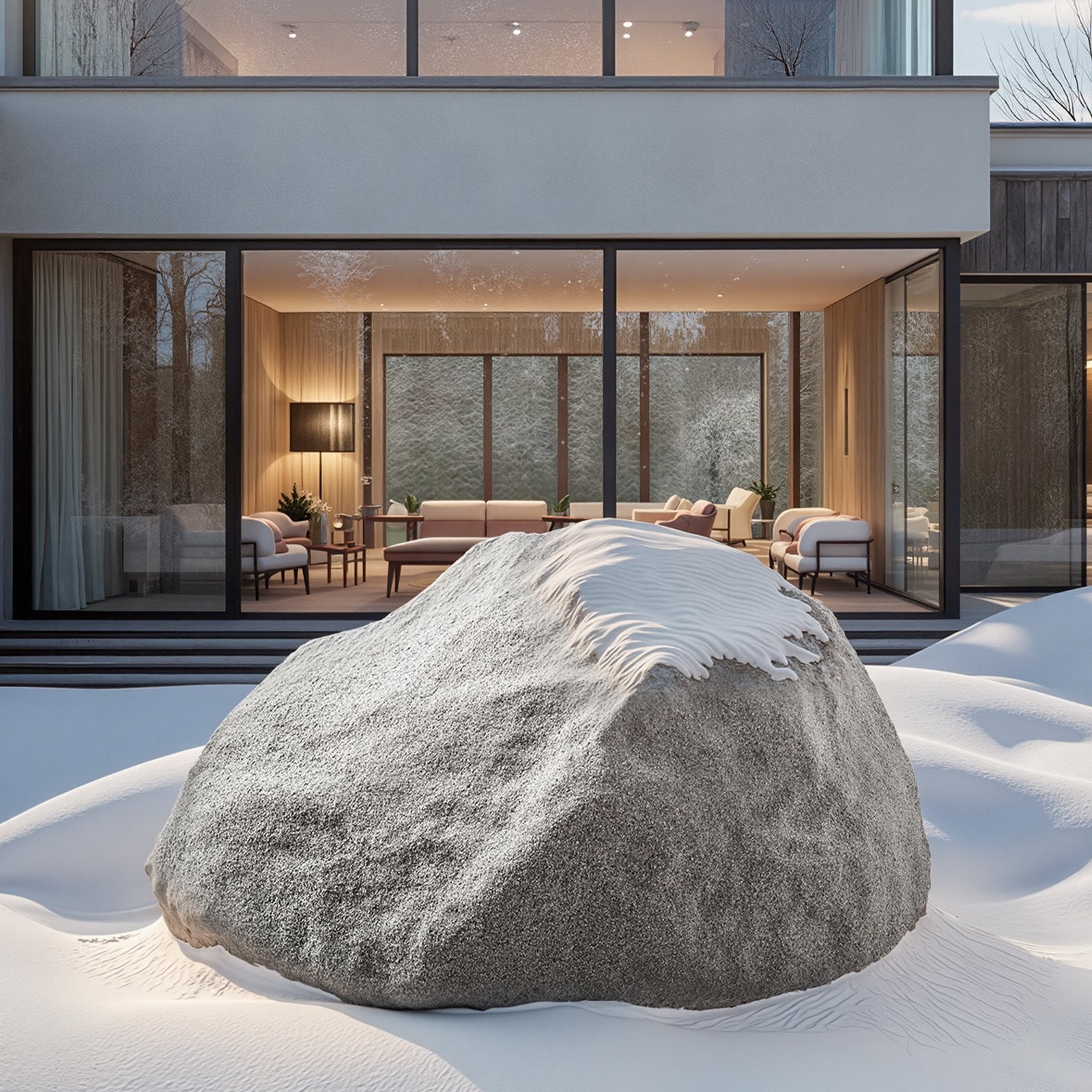 Medium Dark Grey Faux Rock Cover – Realistic, Lightweight, Weather-Resistant Artificial Boulder for Outdoor Landscaping & Garden Décor