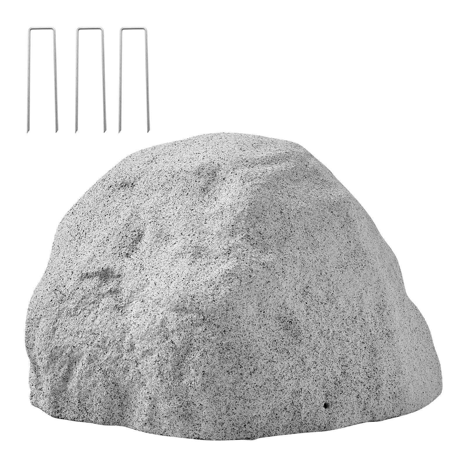 Small Grey Faux Rock Cover - Realistic Outdoor Polyresin Boulder for Landscaping, Garden, Yard Décor, Weather-Resistant, Sunproof, Windproof, Seamless Design