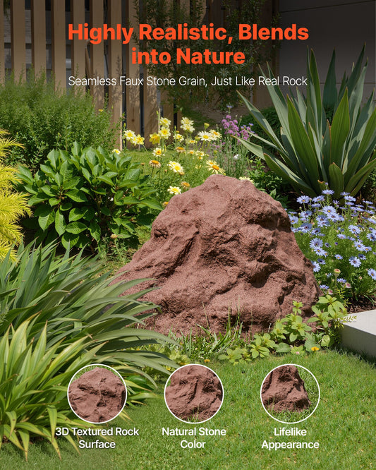 Small Faux Rock Cover for Well Pump – Realistic, Weather-Resistant Polyresin Boulder for Outdoor Landscaping and Garden Décor