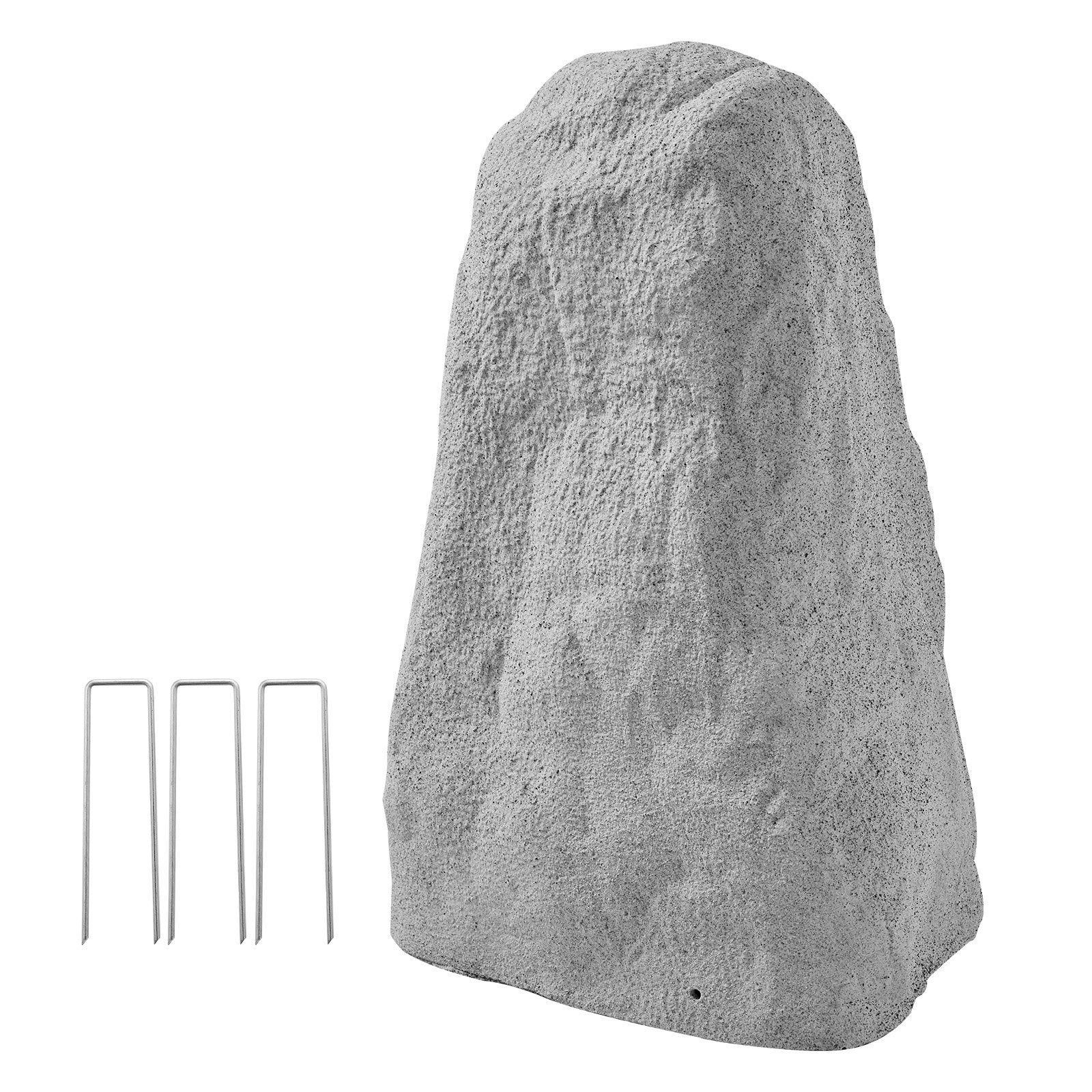 Medium Grey Faux Rock Cover for Outdoor Landscaping – Realistic Polyresin Boulder, Lightweight, Weather-Resistant, Sun & Crack-Proof Garden Decor