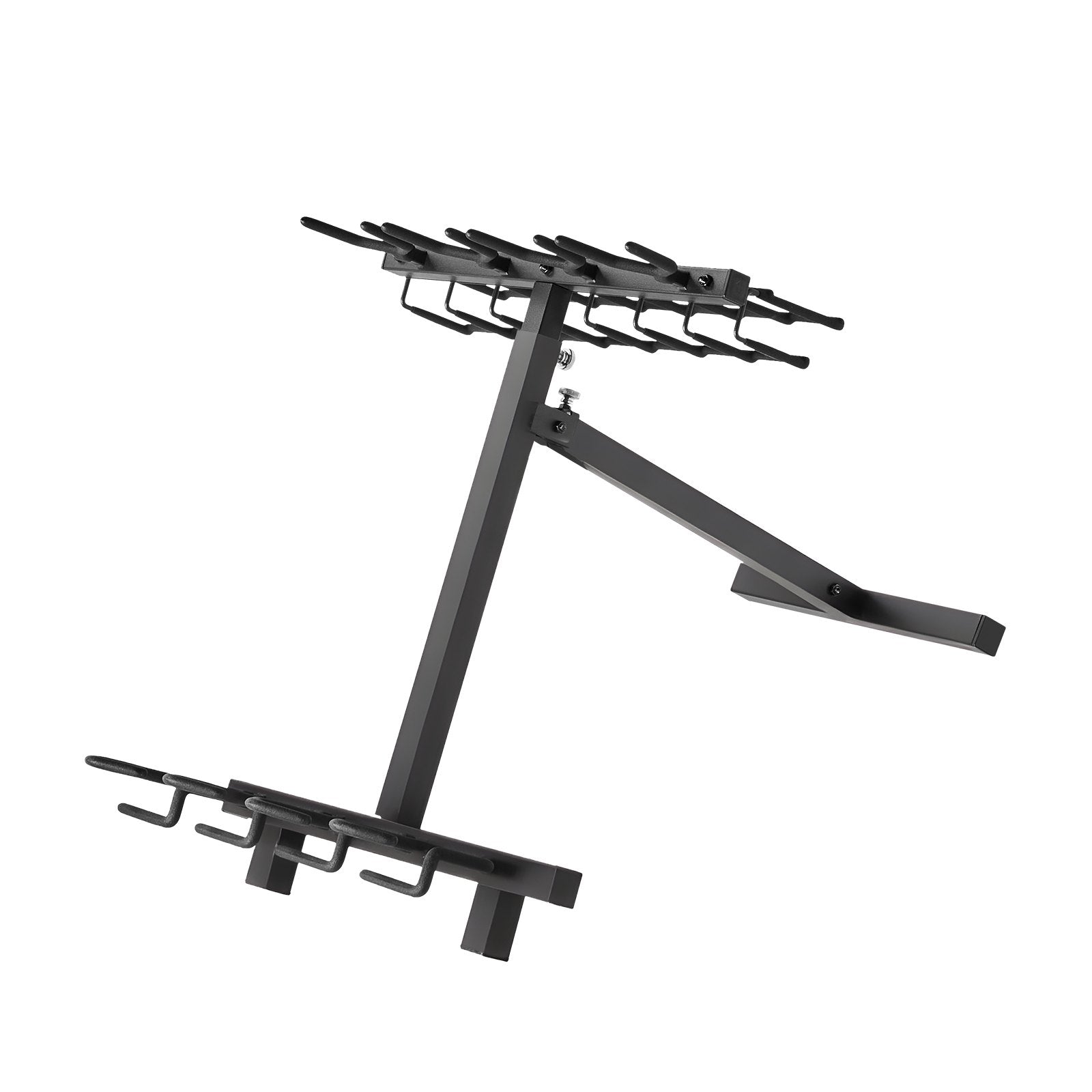 Portable Folding Gun Rack Stand - Heavy Duty Steel, Freestanding Display for Indoor/Outdoor Use, Holds 7 Pistols & 4 Rifles/Shotguns, Ideal for Shooting & Hunting Range, Space-Saving Design with Protective Coating, Easy Installation & Adjustable Height.