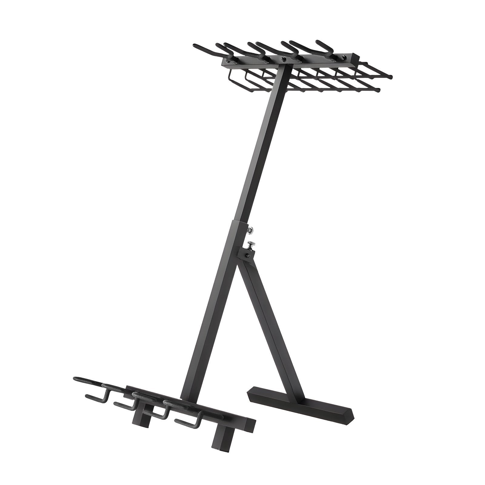Portable Folding Gun Rack Stand - Heavy Duty Steel, Freestanding Display for Indoor/Outdoor Use, Holds 7 Pistols & 4 Rifles/Shotguns, Ideal for Shooting & Hunting Range, Space-Saving Design with Protective Coating, Easy Installation & Adjustable Height.