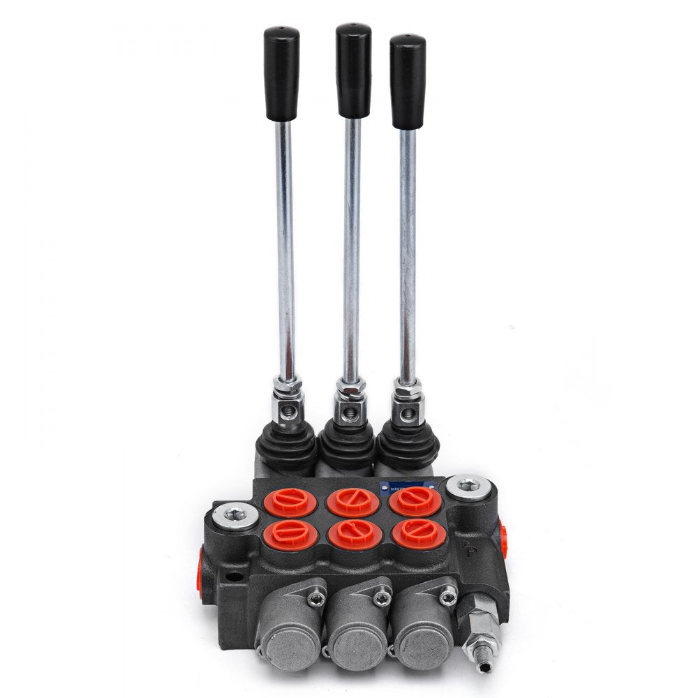 VEVOR 3 Spool Hydraulic Control Valve 11GPM Hydraulic Directional Control Valve Double Acting Hydraulic Valve for Tractors Loaders Tanks