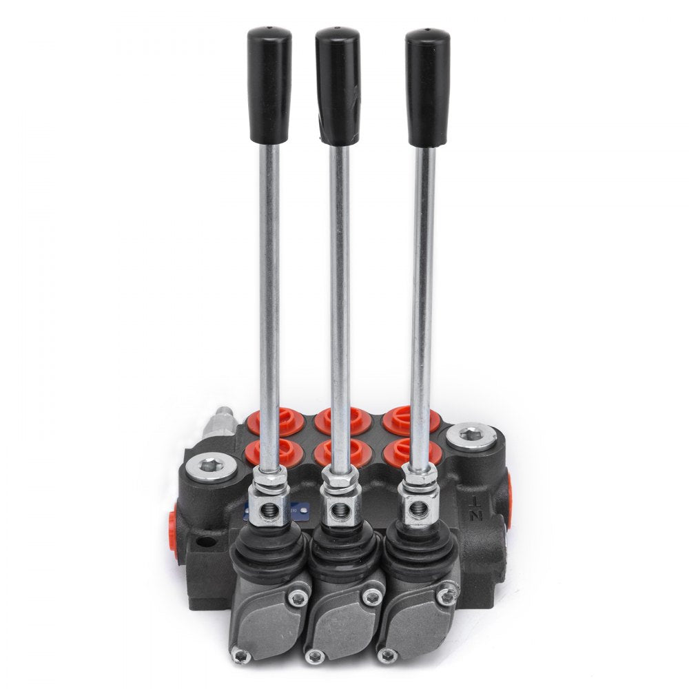 VEVOR 3 Spool Hydraulic Control Valve 11GPM Hydraulic Directional Control Valve Double Acting Hydraulic Valve for Tractors Loaders Tanks