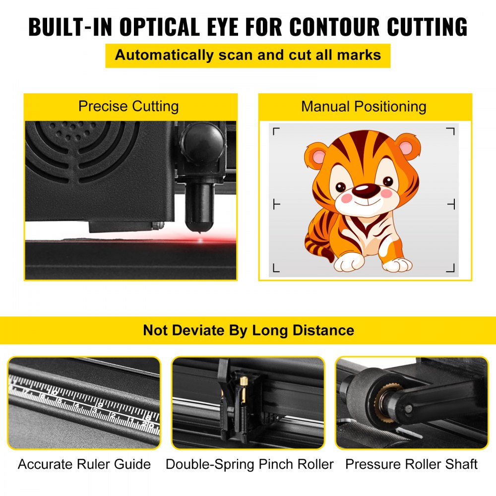 VEVOR Vinyl Cutter 53 Inch Plotter Machine Automatic Paper Feed Vinyl Cutter Plotter Speed Adjustable Sign Cutting with Floor Stand Signmaster Software