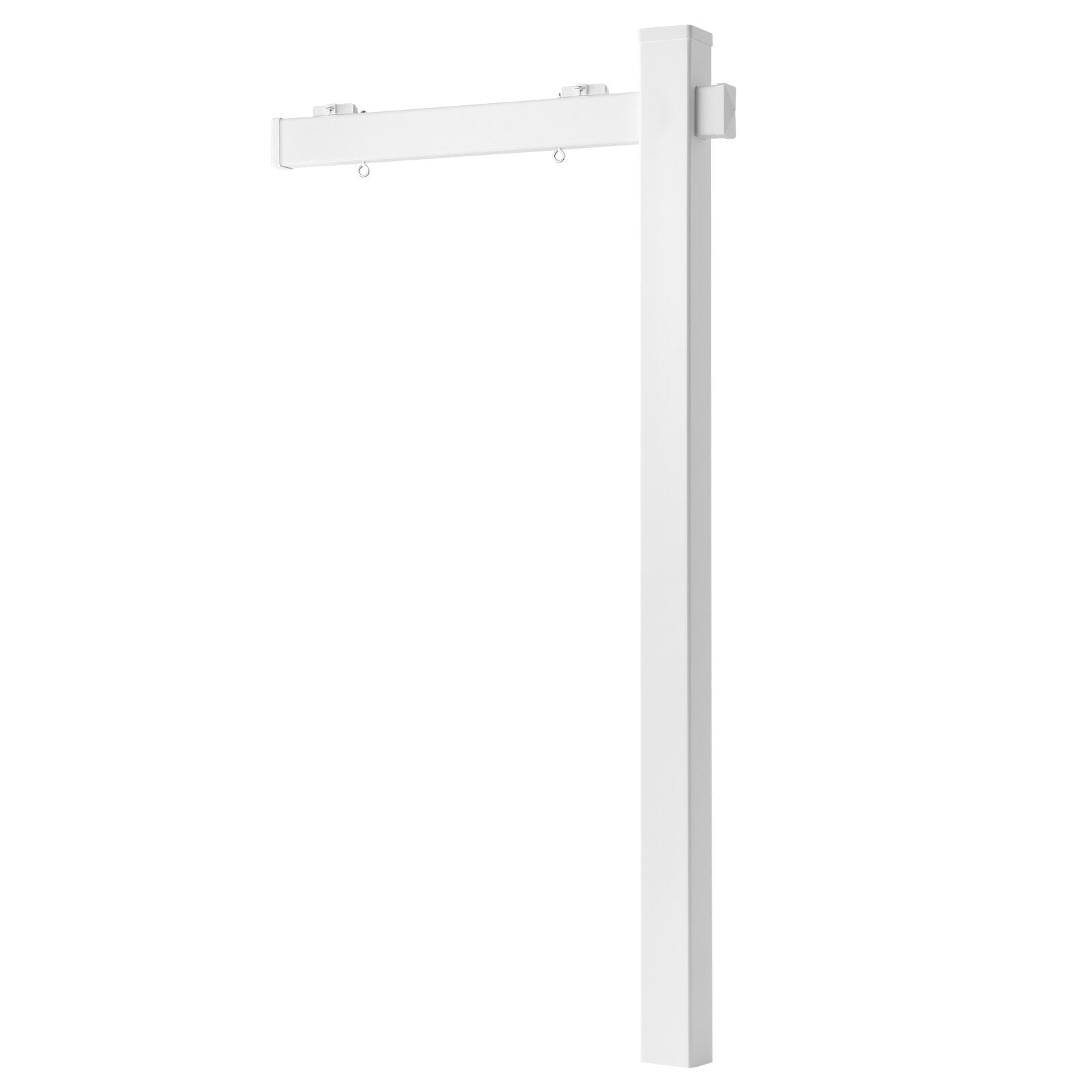 6 ft PVC Real Estate Sign Post with 36 in Arm, Easy Install, Wind-Resistant, for Open House, Yard, Roadside, Outdoor Display, White Holder