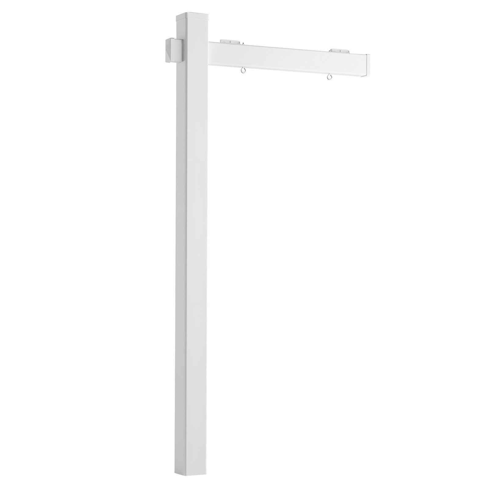 6 ft Tall PVC Real Estate Sign Post Set, 2-Pack - Durable, Wind-Resistant Yard Sign Holder for Open Houses and More, Easy Install, White
