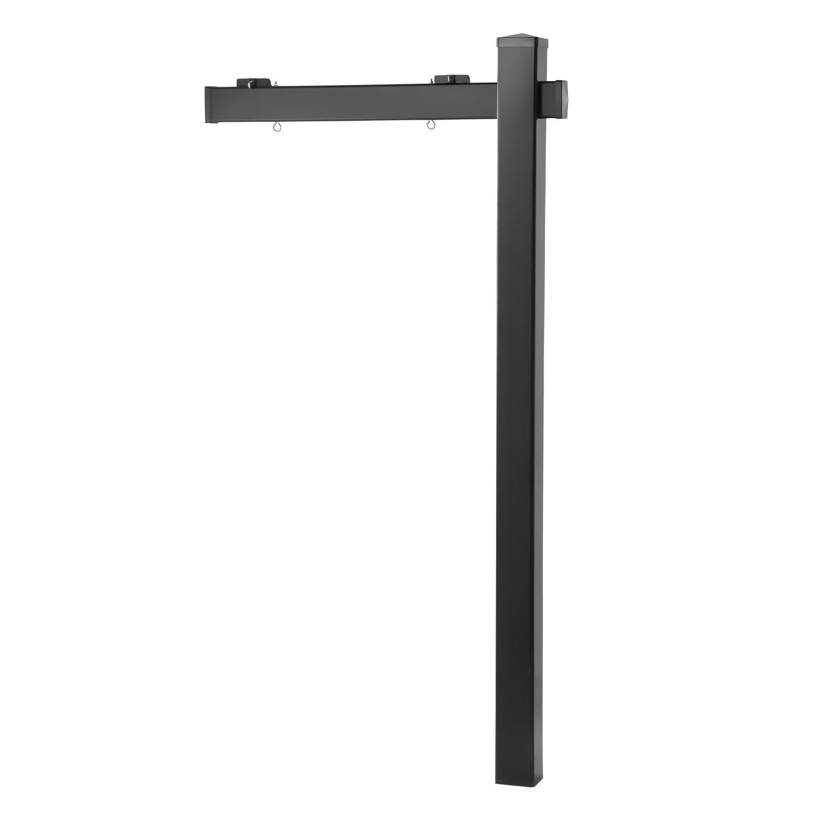6 ft Tall PVC Real Estate Sign Post, Durable Yard Sign Holder with 36 in Arm, Easy Install, Wind-Resistant for Open House, Home, Outdoor Display, Black