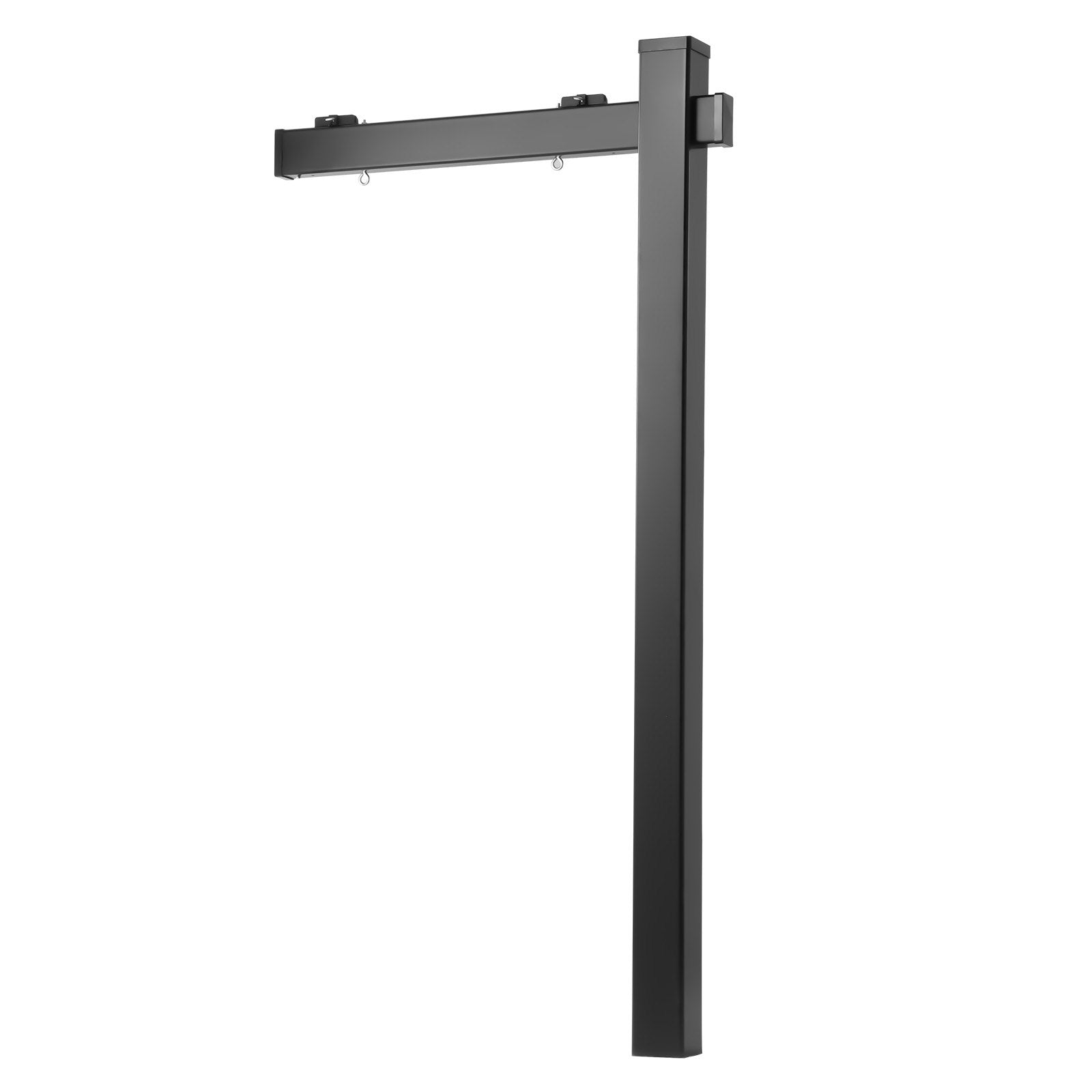 6 ft Tall PVC Real Estate Sign Post, Durable Yard Sign Holder with 36 in Arm, Easy Install, Wind-Resistant for Open House, Home, Outdoor Display, Black