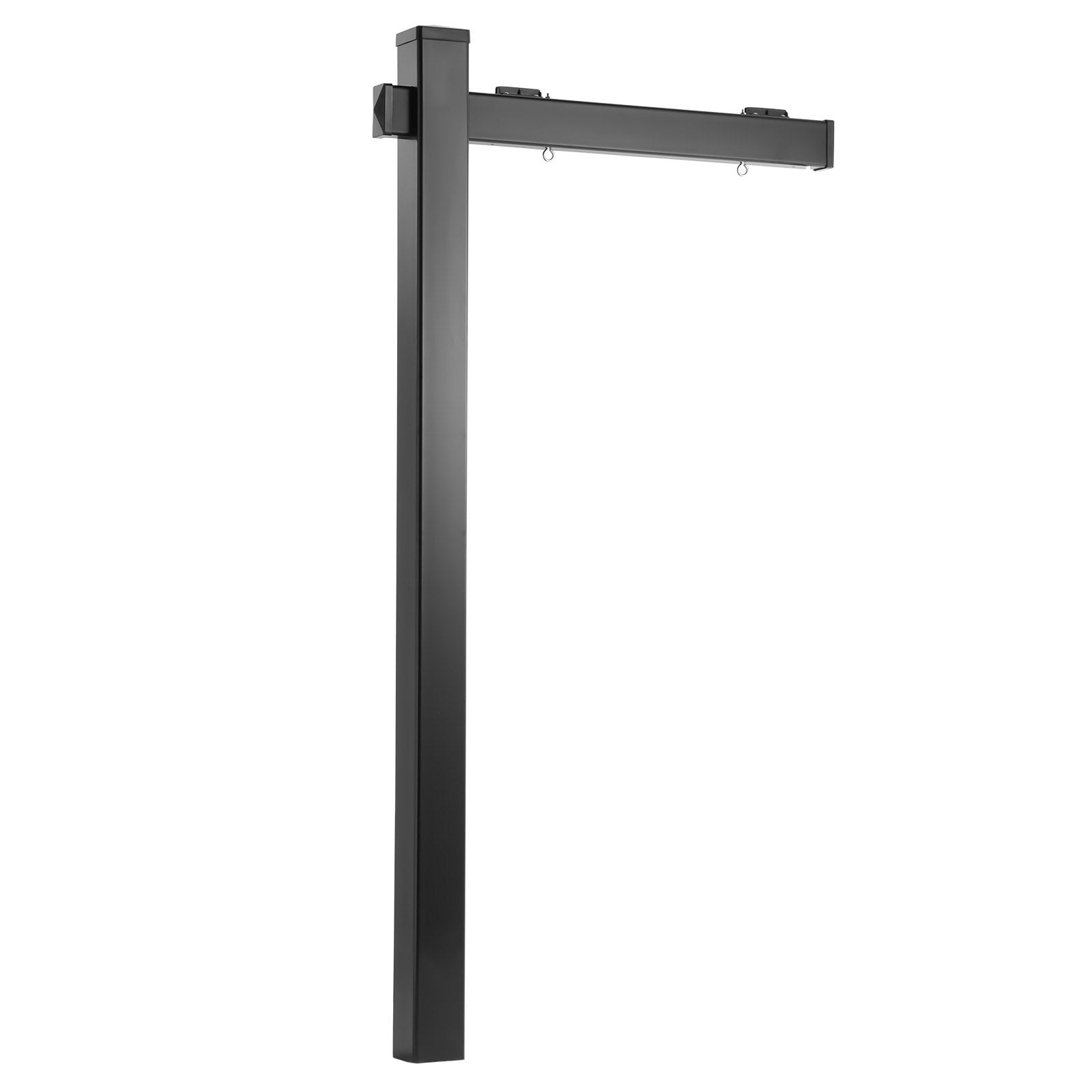 6 ft Tall PVC Real Estate Sign Post, Durable Yard Sign Holder with 36 in Arm, Easy Install, Wind-Resistant for Open House, Home, Outdoor Display, Black