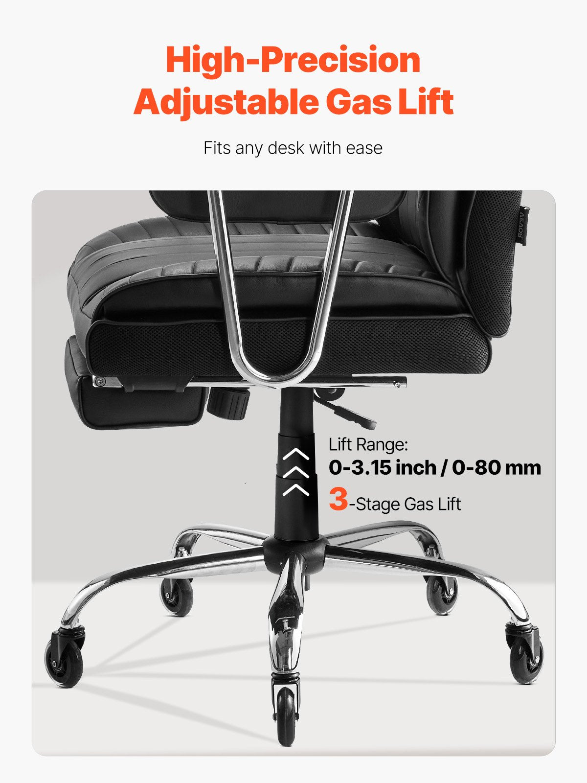 Luxurious Ergonomic Executive Office Chair with Footrest, High-Resilience Foam, PU Leather, Swivel & Removable Armrests - Ideal for Work, Study, Gaming
