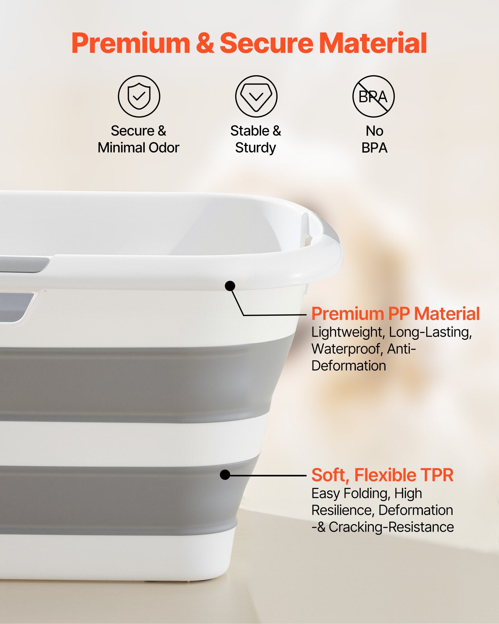 Collapsible Dog Bath Tub for Small Pets - Portable, Space-Saving Grooming Station with Drainage, Durable Foldable Design in Gray White