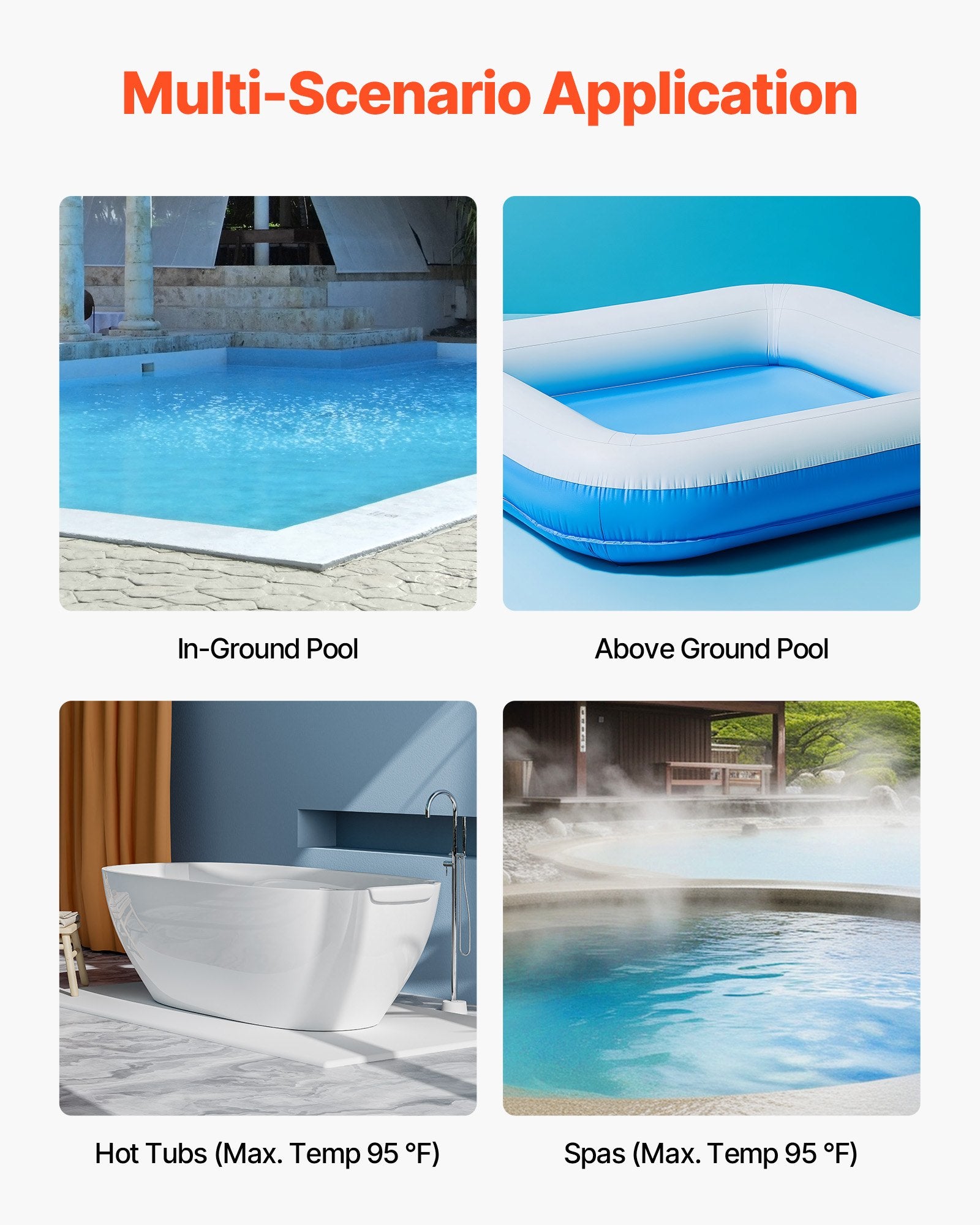 Cordless Pool Vacuum with Extension Pole for Deep Cleaning | 26 GPM, Strong Suction, 1-Hour Run Time, Rechargeable for Above/Inground Pool Spas