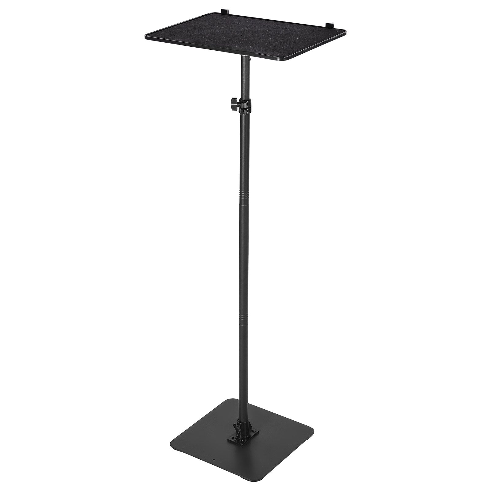 Adjustable Projector Floor Stand with 360° Rotation, Height 30.3-63.4", for Meetings, Outdoor Movies, Video, Gimbal, Tray Support