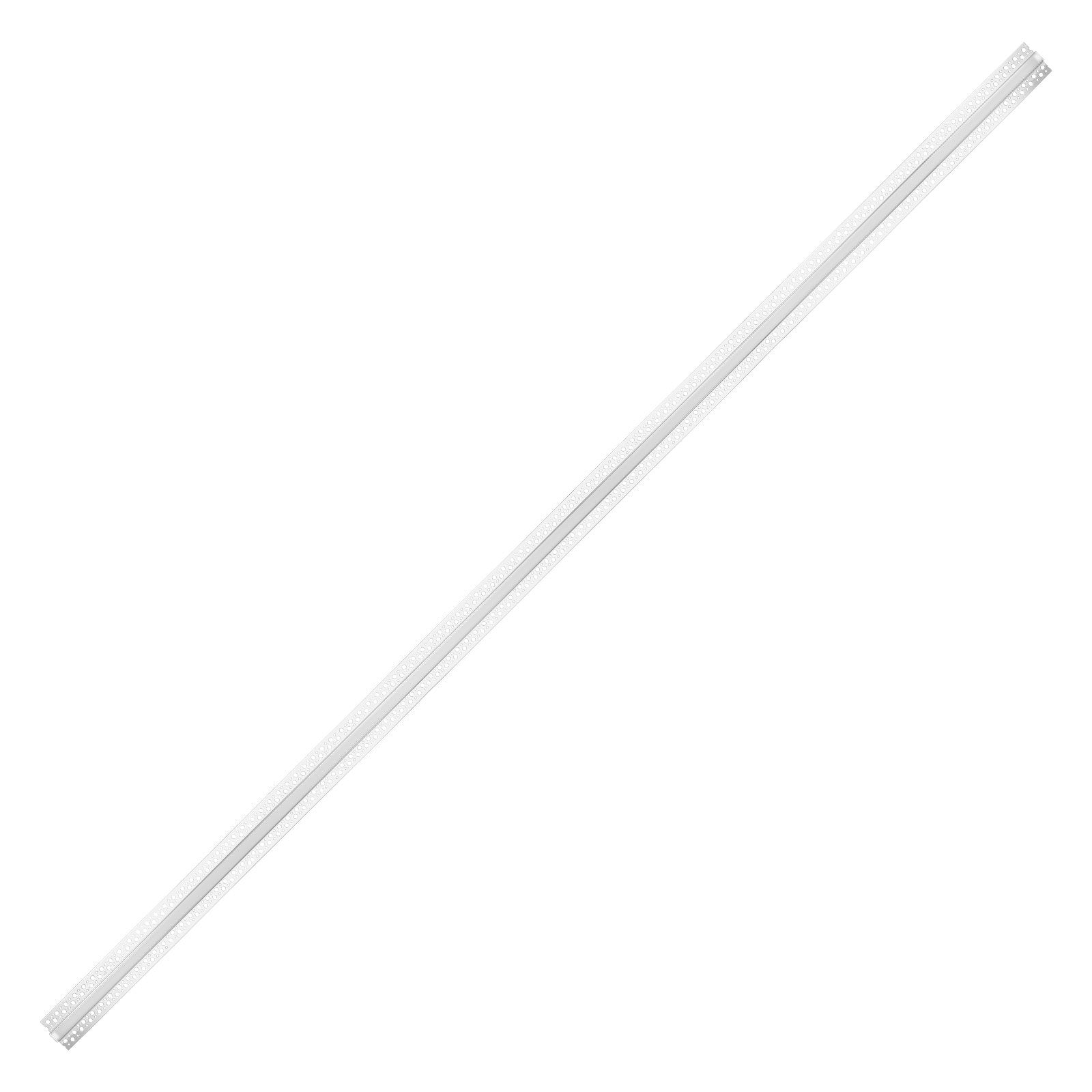 Trimless Recessed Plaster-in LED Channel 10-Pack, 6.6 ft Aluminum Profile with Milky Diffuser, End Caps, for Wall and Ceiling Lighting