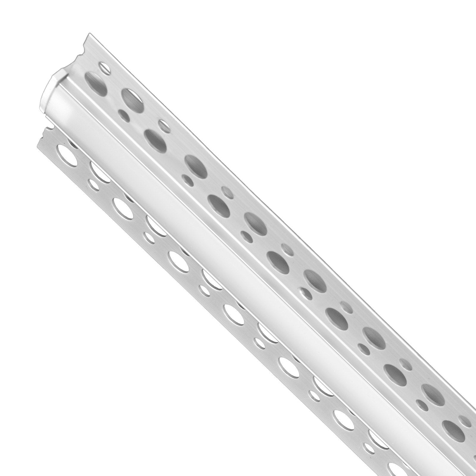 Trimless Recessed Plaster-in LED Channel 10-Pack, 6.6 ft Aluminum Profile with Milky Diffuser, End Caps, for Wall and Ceiling Lighting