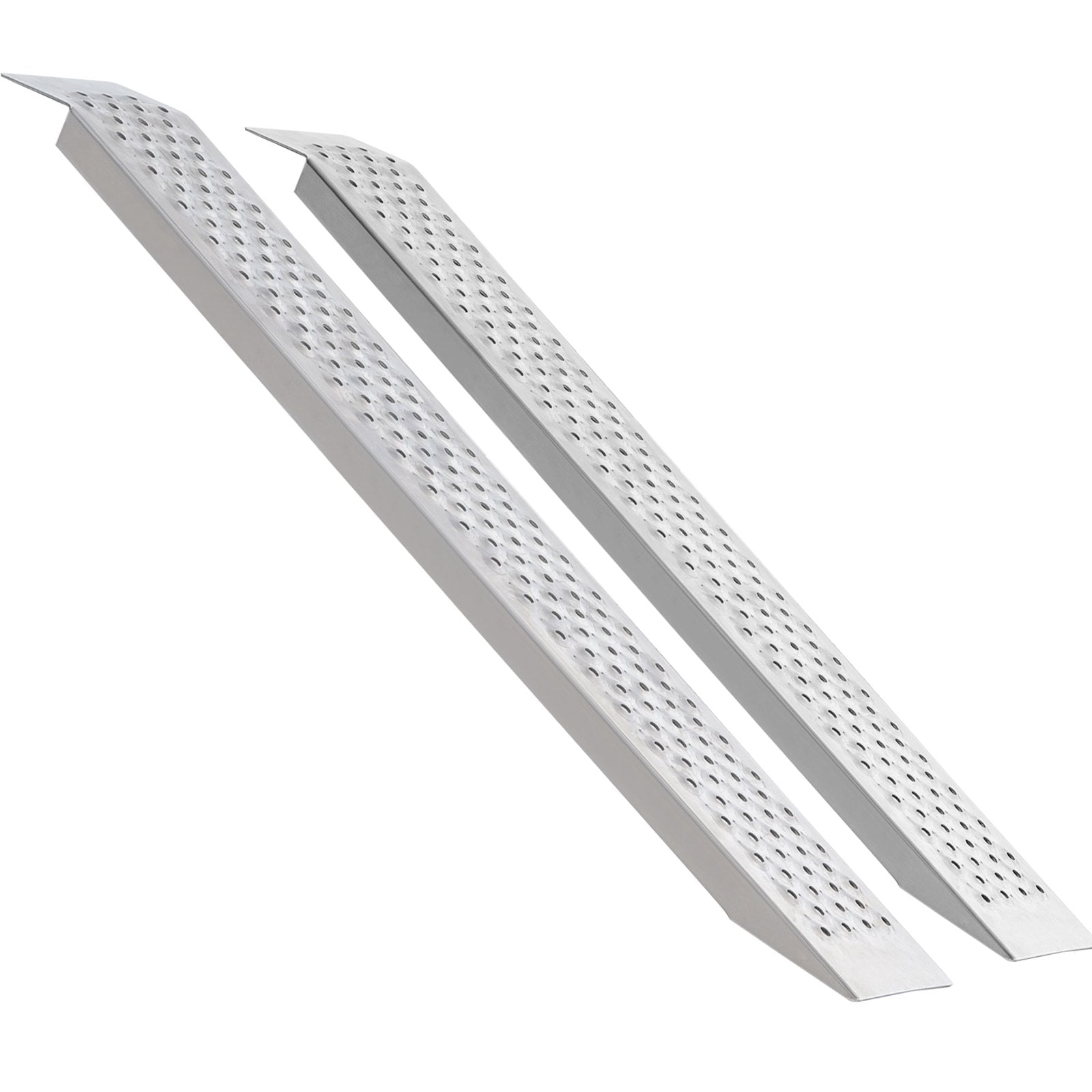 Durable Aluminum Loading Ramps Set, 2 Pcs, 47.2x8.5 in, 880 Lbs Capacity, Anti-Slip, Easy Storage for ATV, Tractors, Lawn Mowers, Carts