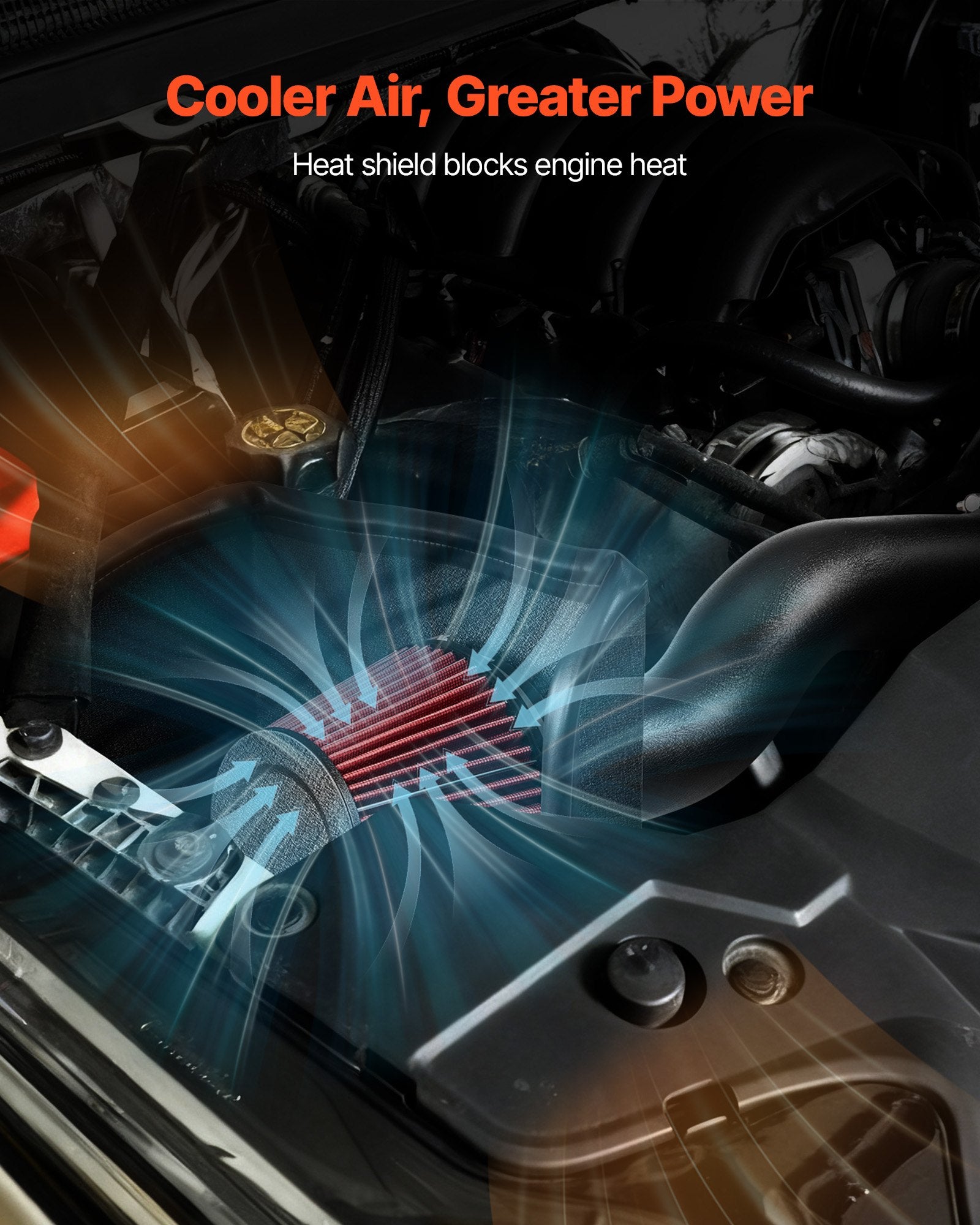 Enhanced Cold Air Intake System for 2016-2023 Toyota Tacoma 3.5L V6 - High Flow Filter, Heat Shield, Boost Horsepower & Throttle Response