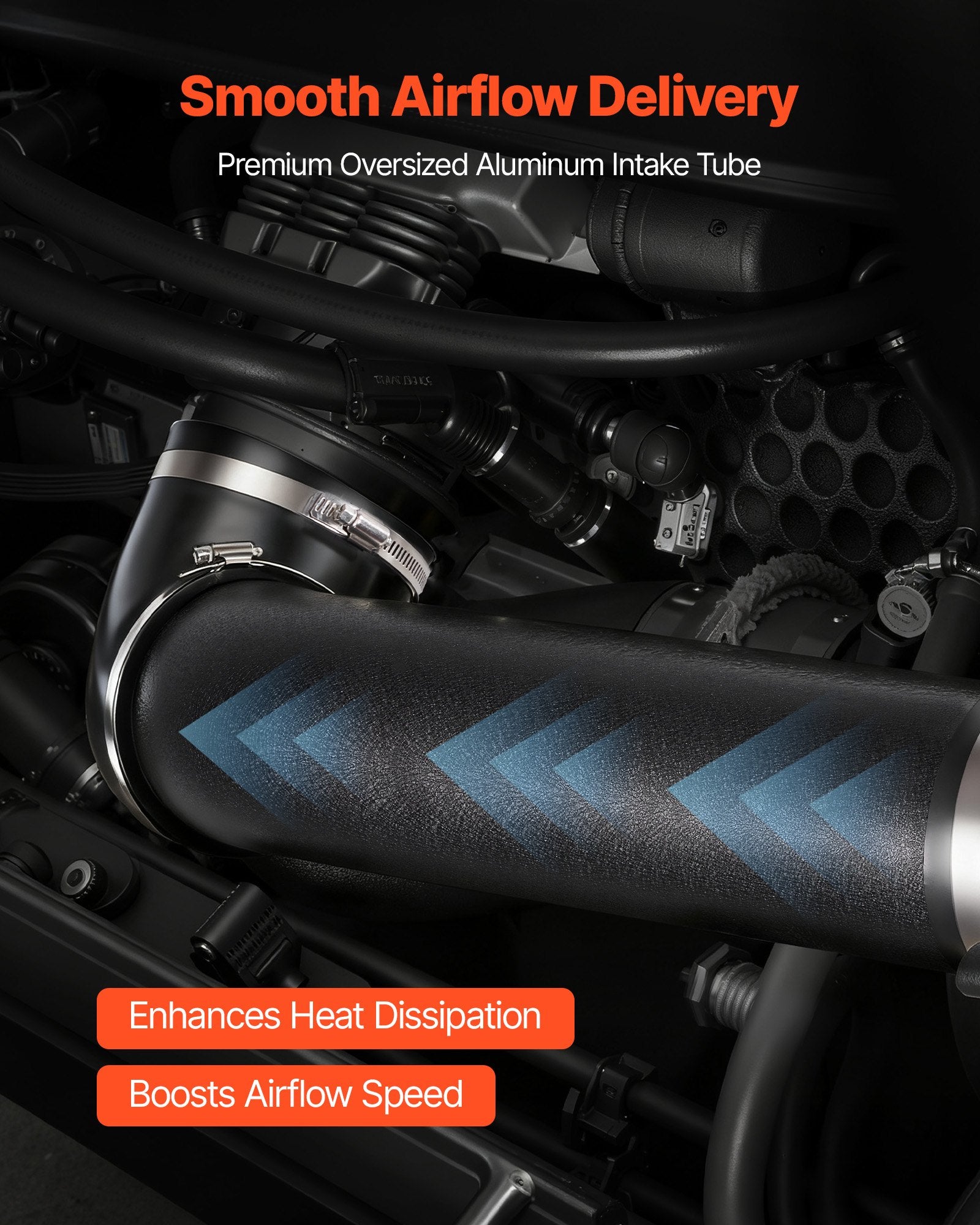 Enhanced Cold Air Intake System for 2016-2023 Toyota Tacoma 3.5L V6 - High Flow Filter, Heat Shield, Boost Horsepower & Throttle Response