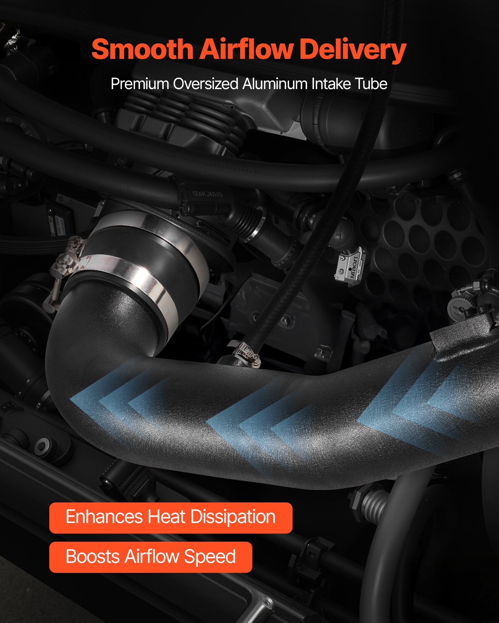 Enhanced 3.5" Cold Air Intake System & Heat Shield for 2009-2013 Chevy Silverado/GMC Sierra 1500 - Boost Horsepower & Throttle Response with High Flow Reusable Filter, Precise Fitment & Aluminum Alloy Durability