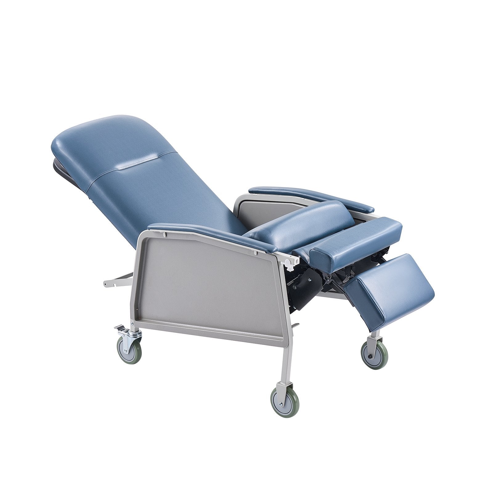 Versatile Geri Recliner Chair with Wheels for Hospitals and Nursing Homes - 3-Position, Soft Padded, Detachable Tray, 250 lbs Capacity