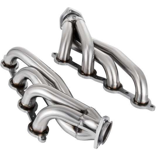 VEVOR Exhaust Header Set 1 5/8" Exhaust Turbo Headers, Stainless Steel Exhaust Manifold Headers, Shorty Engine Conversion LS Swap Exhaust Headers for Chevy Corvette 1963-1981 V8 Engines LS1 LS2 LS3 LS6 LS10 SUV/Truck Car