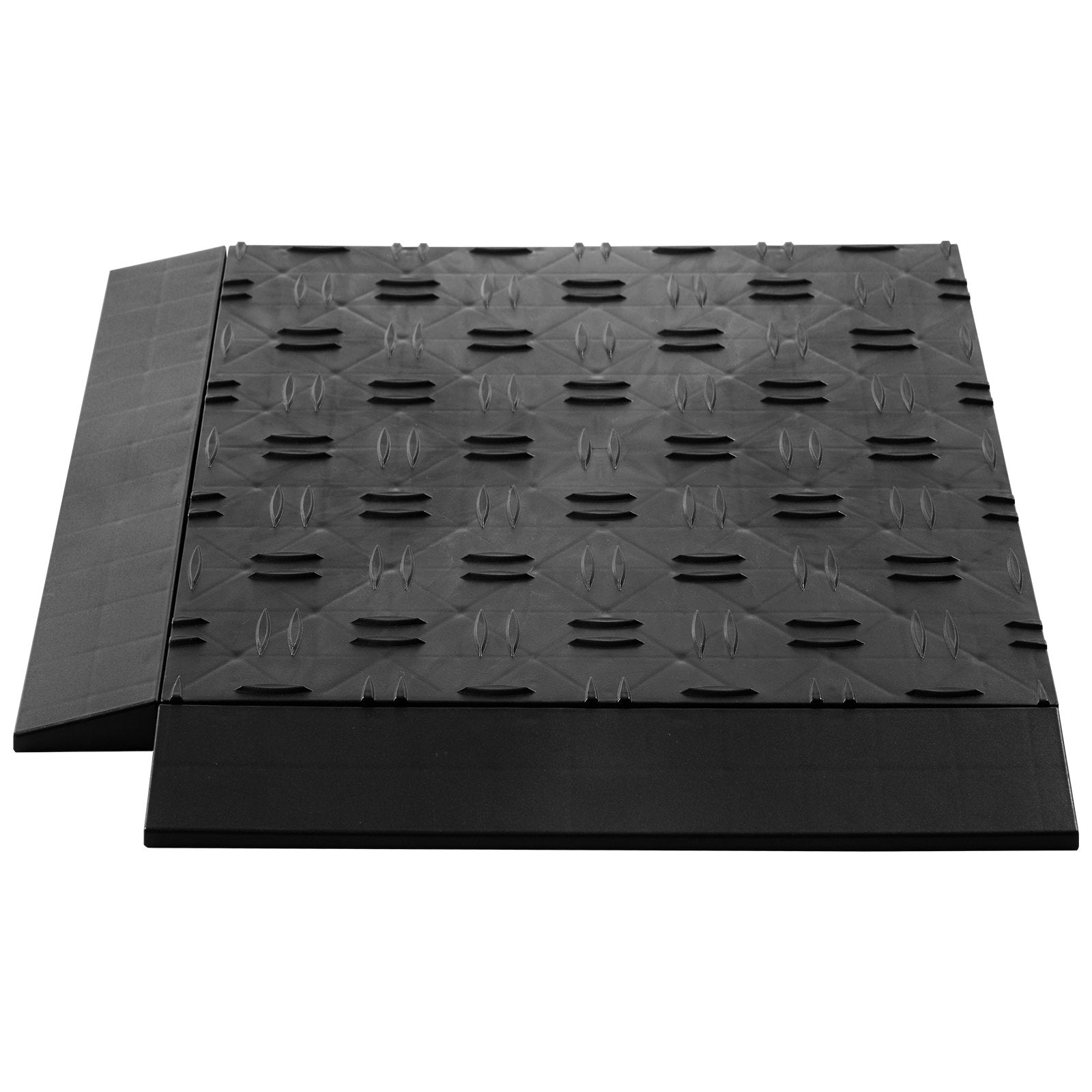 Male Garage Floor Transition Edge Kit, 15 PCS Black PP Interlocking Edging for Upgraded 6-Lock Mats, Slip-Resistant, Easy Assembly, Stain-Resistant, Durable & Versatile