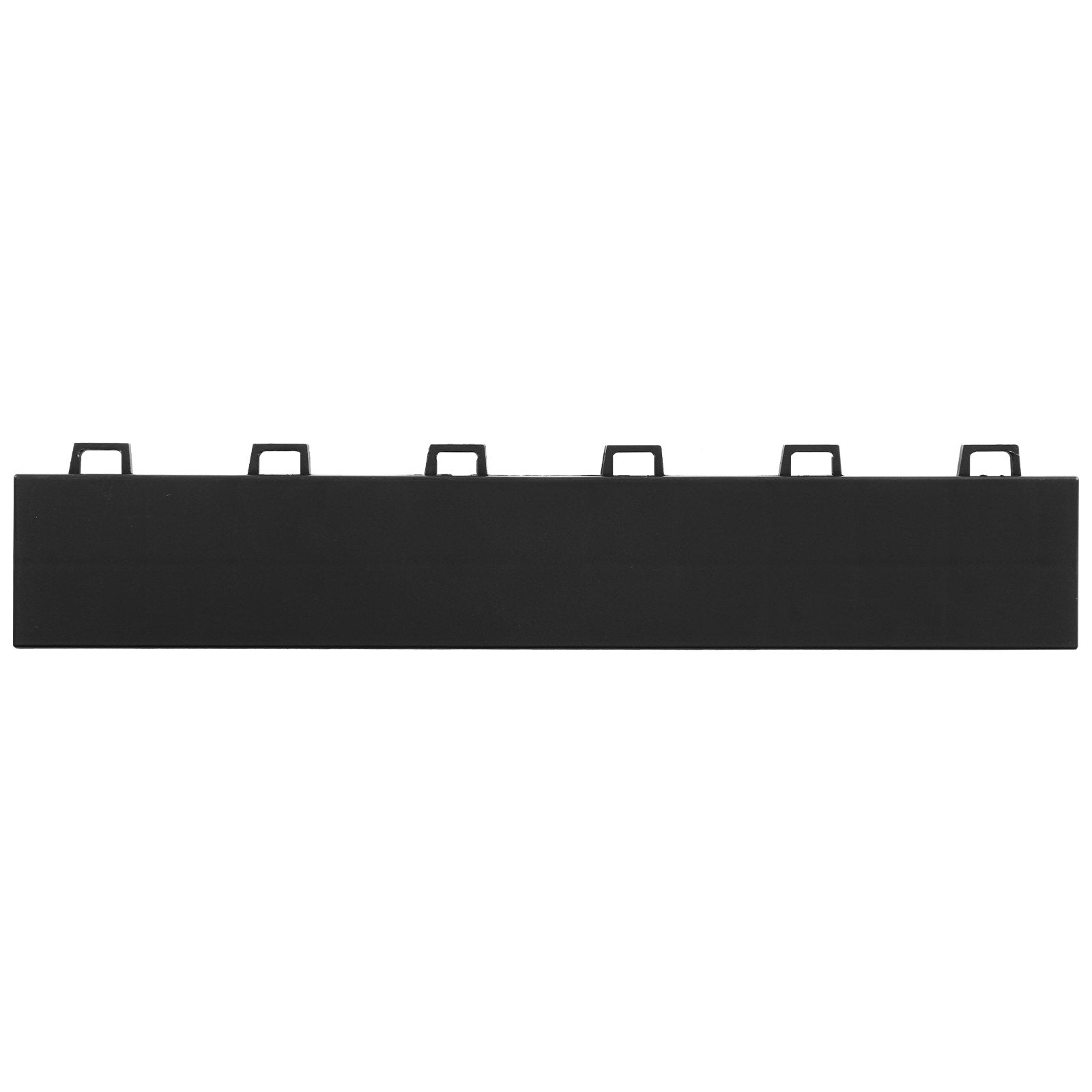 15 PCS Modular Garage Floor Edge Kit - Sturdy Slip-Resistant PP, Easy Assembly for Upgraded 6-Lock Mats, Black, Non-Slip, Stain-Resistant, Durable