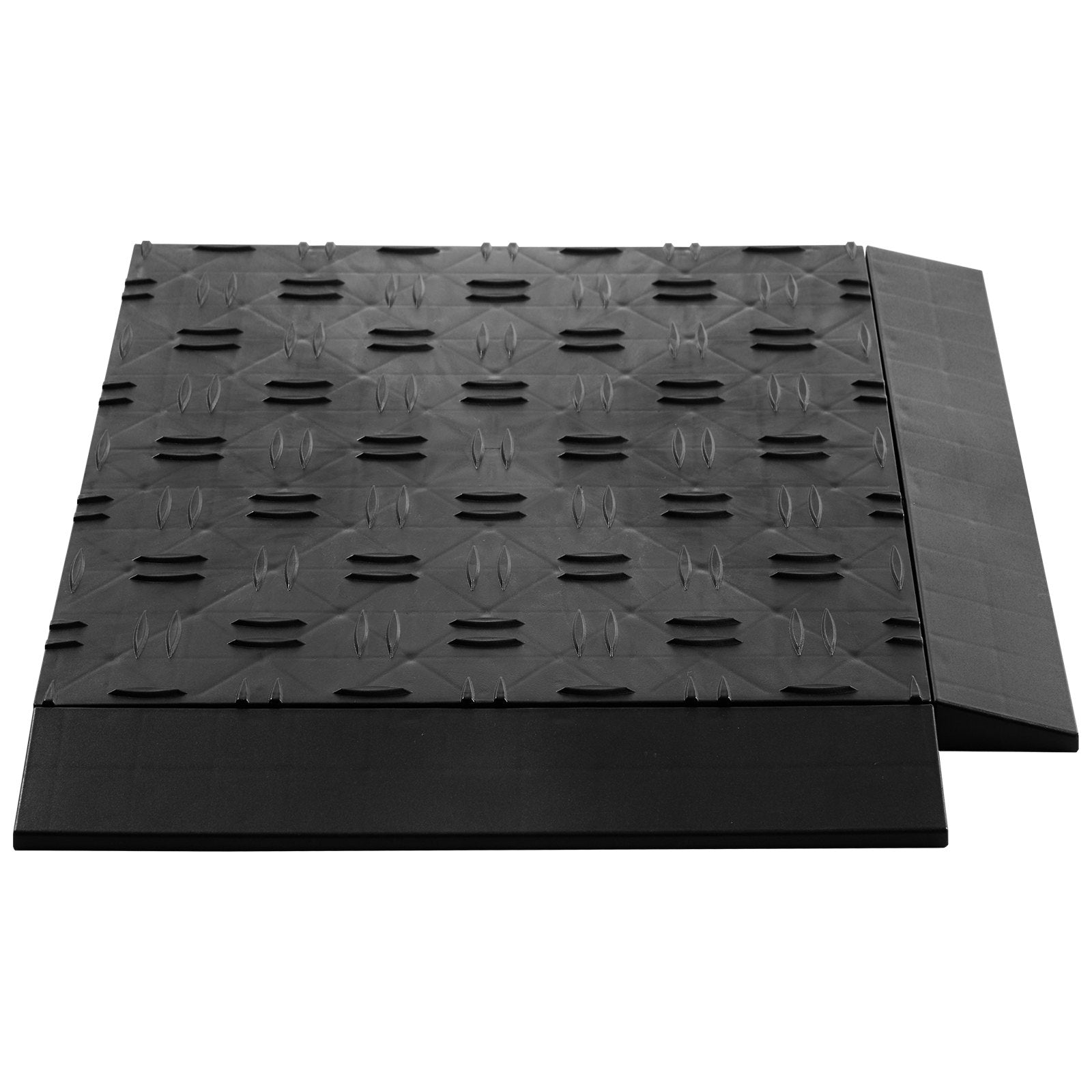 15 PCS Modular Garage Floor Edge Kit - Sturdy Slip-Resistant PP, Easy Assembly for Upgraded 6-Lock Mats, Black, Non-Slip, Stain-Resistant, Durable