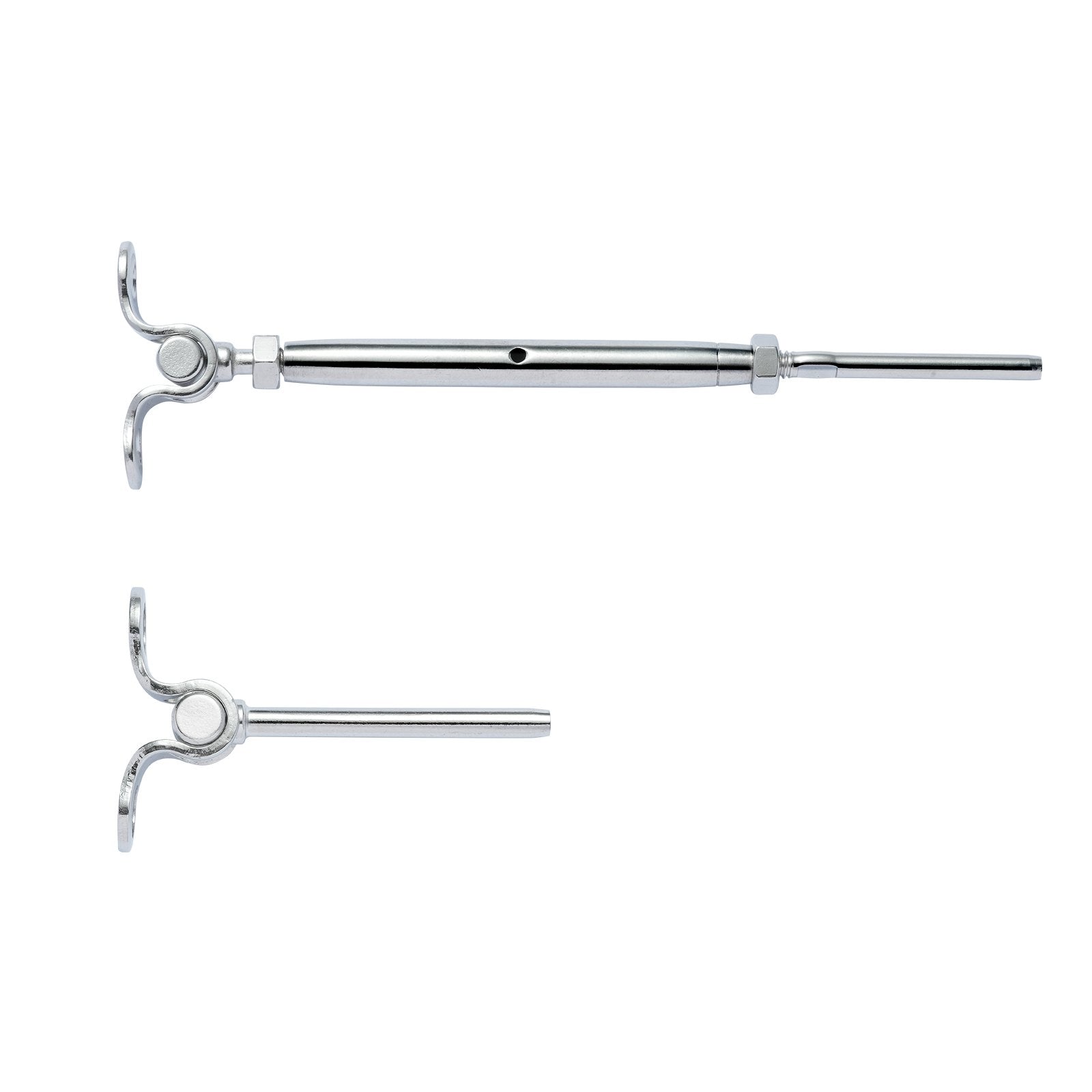 T316 Stainless Steel Cable Railing Kit for Wood Posts, 1/8" Wire Rope, Adjustable 0-180° Angle, Easy Install, Marine Grade, 10 Pack, Durable & Versatile