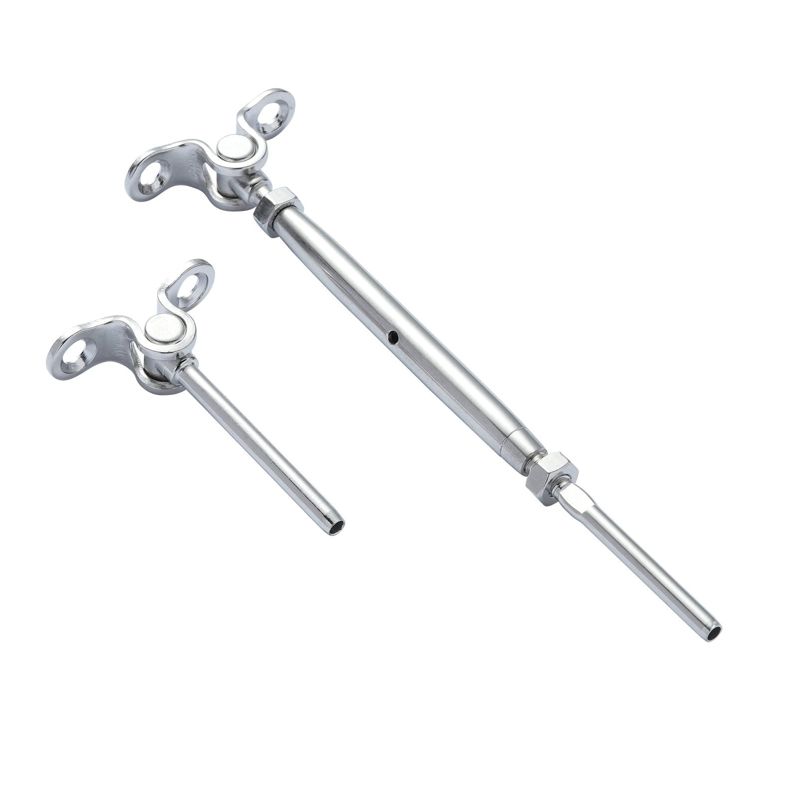Adjustable T316 Stainless Steel Cable Railing Kit for Wood Posts, 1/8" Wire Rope, Marine Grade, 0-180° Angle, Easy Install, 20 Pack, Versatile & Durable